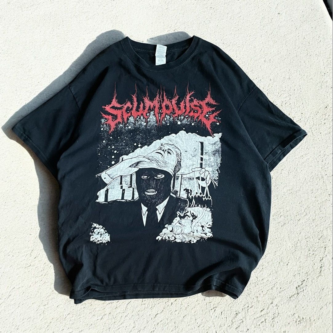 Japanese Brand × Vintage Vintage merch gildan t-shirt scumpulse skulls horror anarchy Size US XL / EU 56 / 4 - 1 Thumbnail