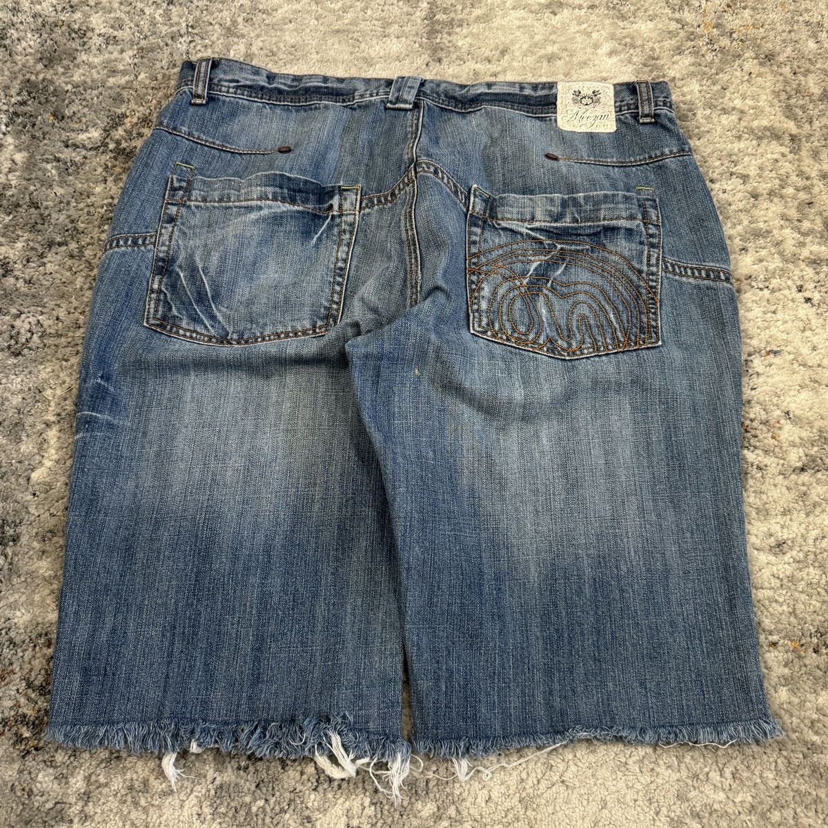 JNCO × Vintage Crazy Vintage y2k baggy embroidered distressed shorts Size US 38 / EU 54 - 1 Thumbnail