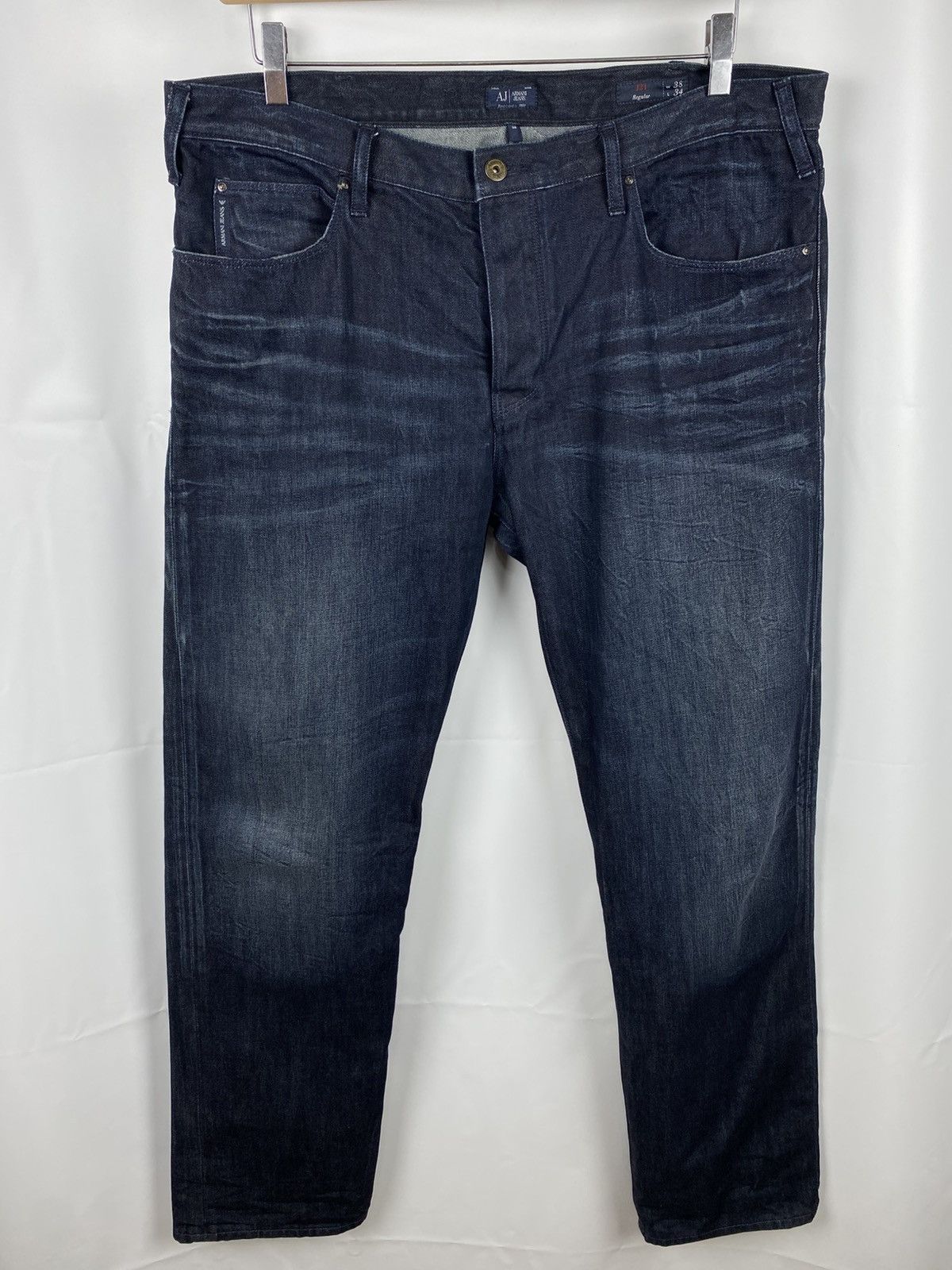 Armani Armani Jeans Men Straight Jeans Dark Blue size 38 x 34 Size US 38 / EU 54 - 1 Thumbnail