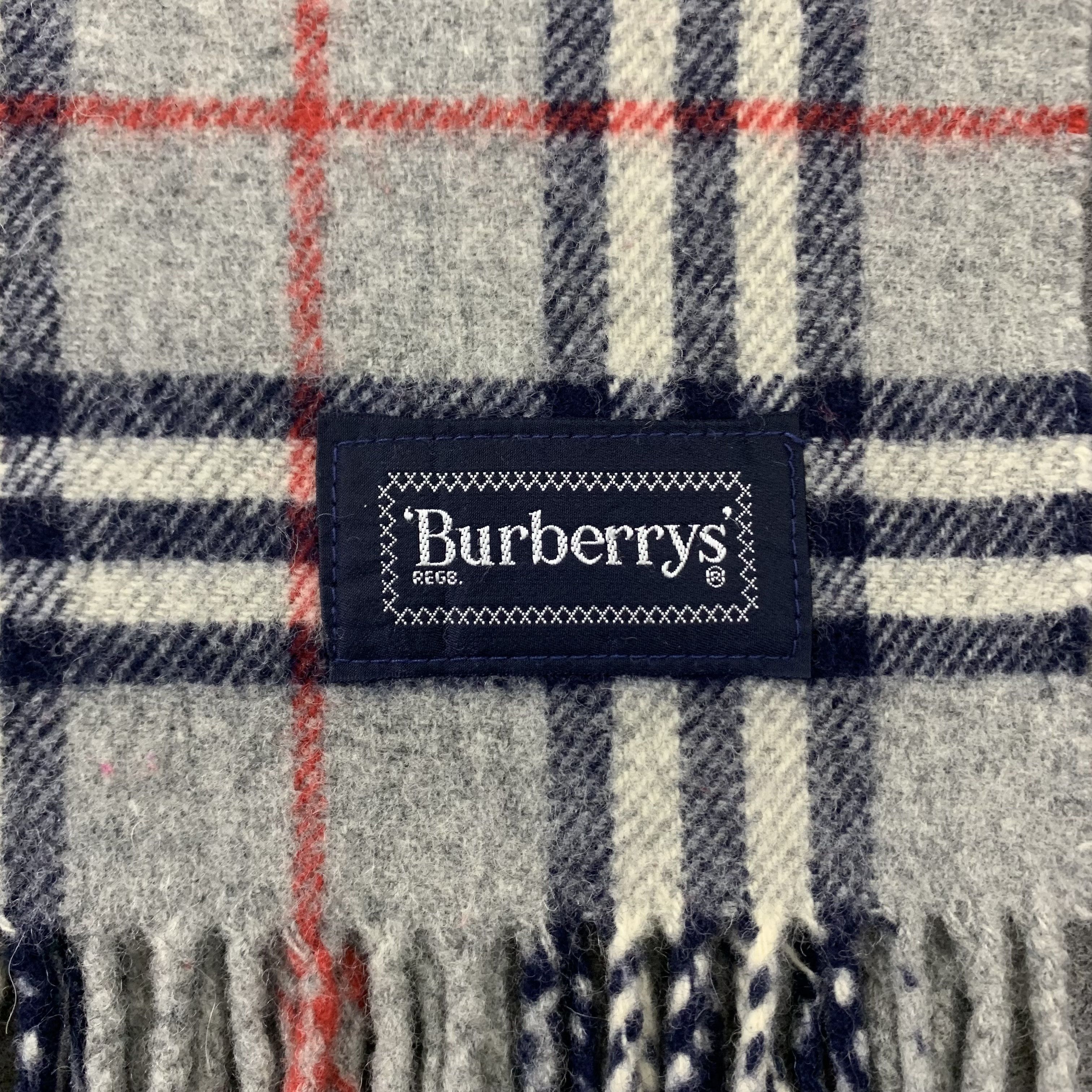 Burberry Burberrys Scarf Wool Muffler Neck Wrap BL9312 Size ONE SIZE - 6 Thumbnail