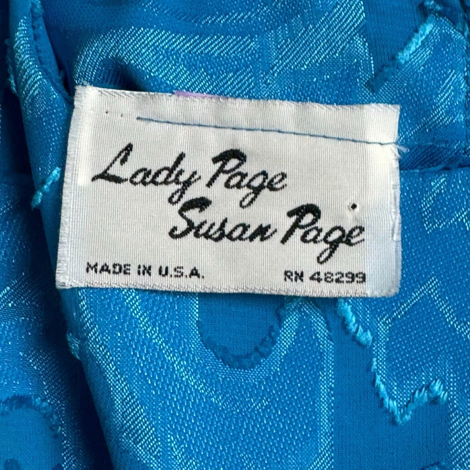 Other Vintage Lady Page Dress 8 Jacquard Textured Fringes Blouson Size M / US 6-8 / IT 42-44 - 5 Thumbnail