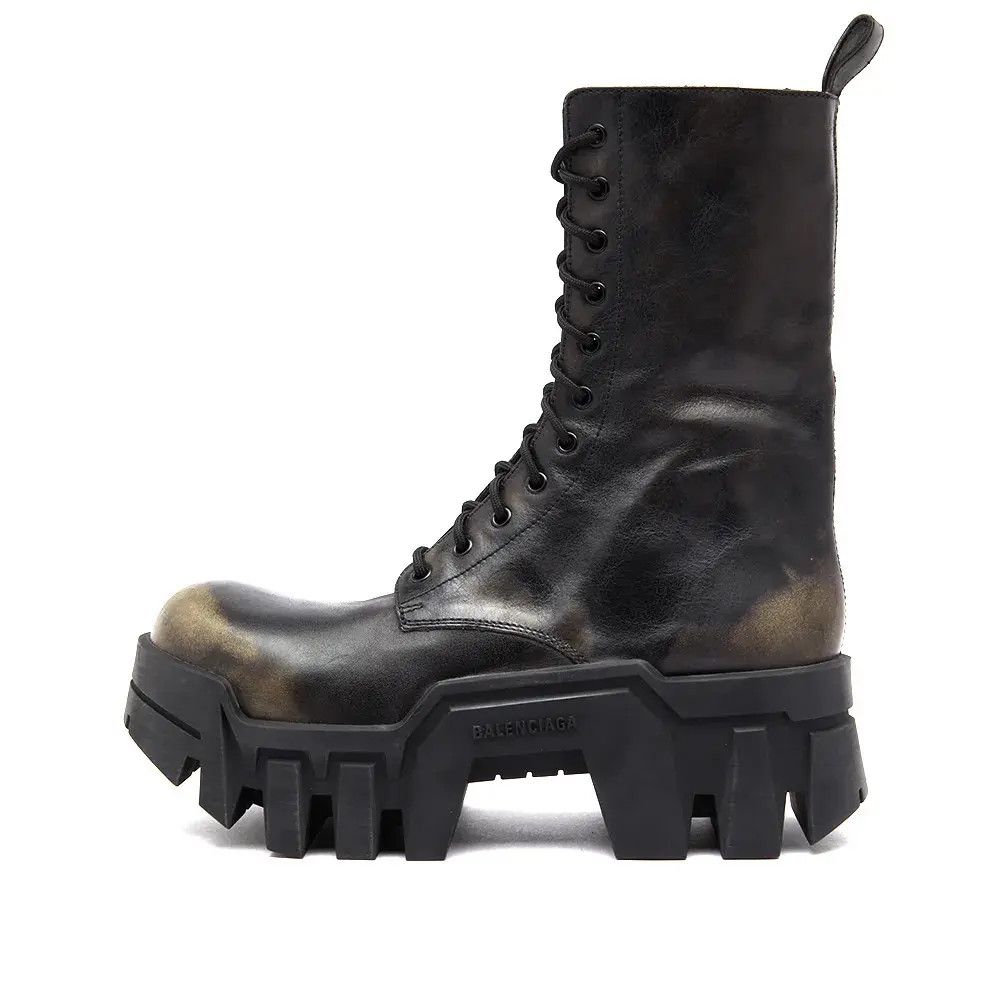 Balenciaga o1w1db11225 Bulldozer Lace-Up Boots in Black Size US 6 / EU 39 - 3 Thumbnail