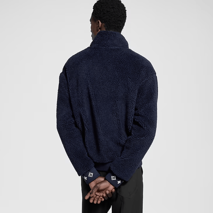 Louis Vuitton Leather Patch Fleece Blouson Size US M / EU 48-50 / 2 - 3 Thumbnail