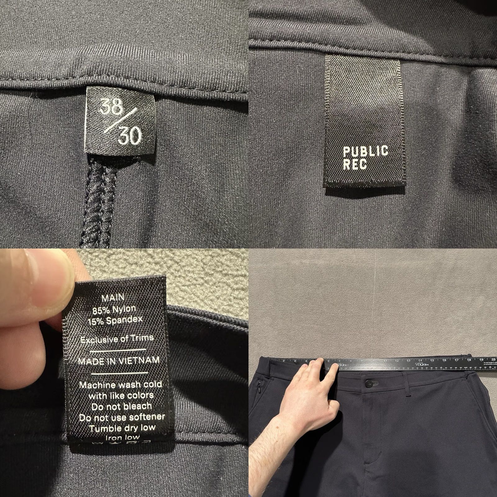 Vintage Public Rec Pants Men Black 38x30 36x27.5 Performance Stretch All Day Every Day Size US 38 / EU 54 - 8 Thumbnail