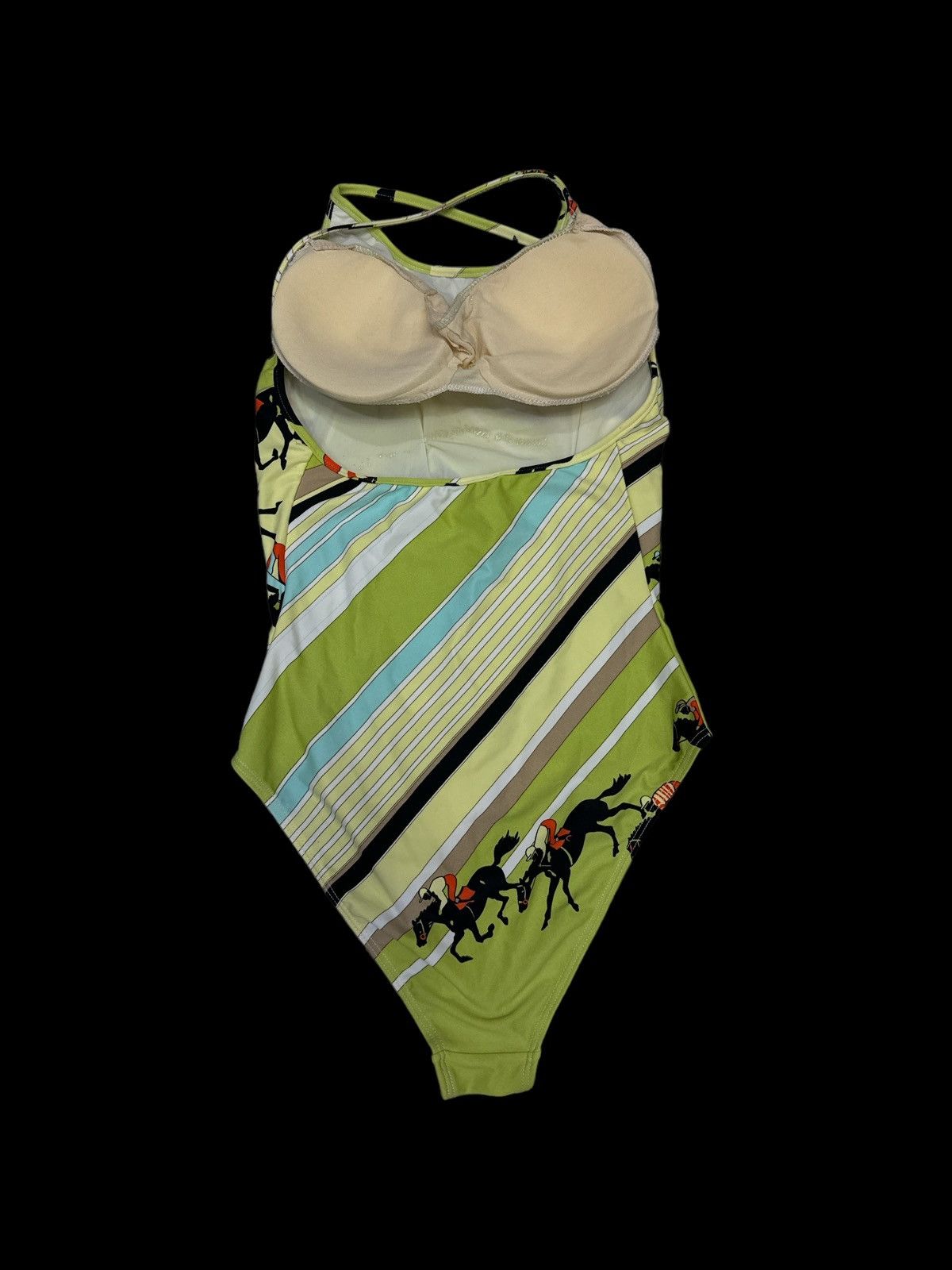 Hermes VINTAGE 1980s HERMES LE COURSES SWIMMING SUIT BIKINI SIZE 36 Size XS / US 0-2 / IT 36-38 - 2 Thumbnail