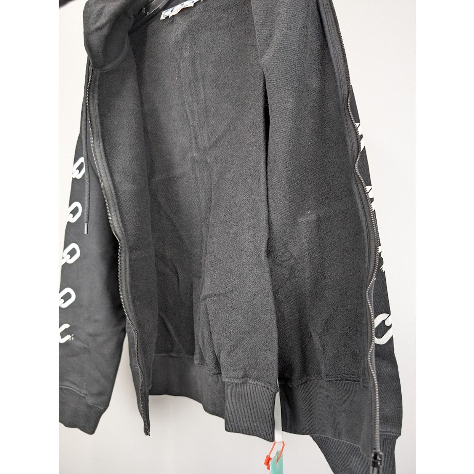 Off-White o1rshd1 Q:2 / Chain Arr Slim Zip Hoodie in Black/White Size US S / EU 44-46 / 1 - 14 Thumbnail