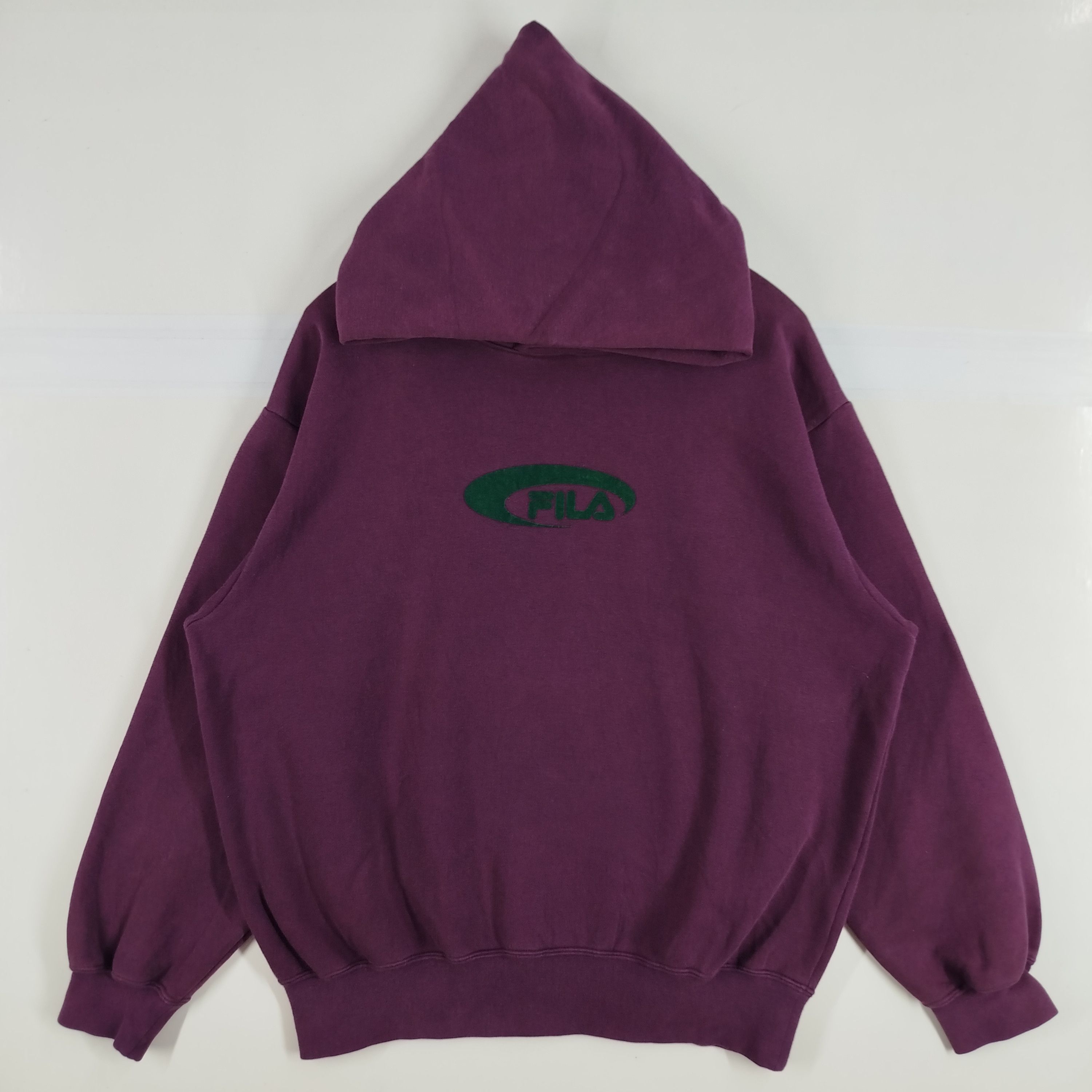 Fila Vintage Fila Center Logo Made In Japan Dark Purple Faded Size US L / EU 52-54 / 3 - 1 Thumbnail