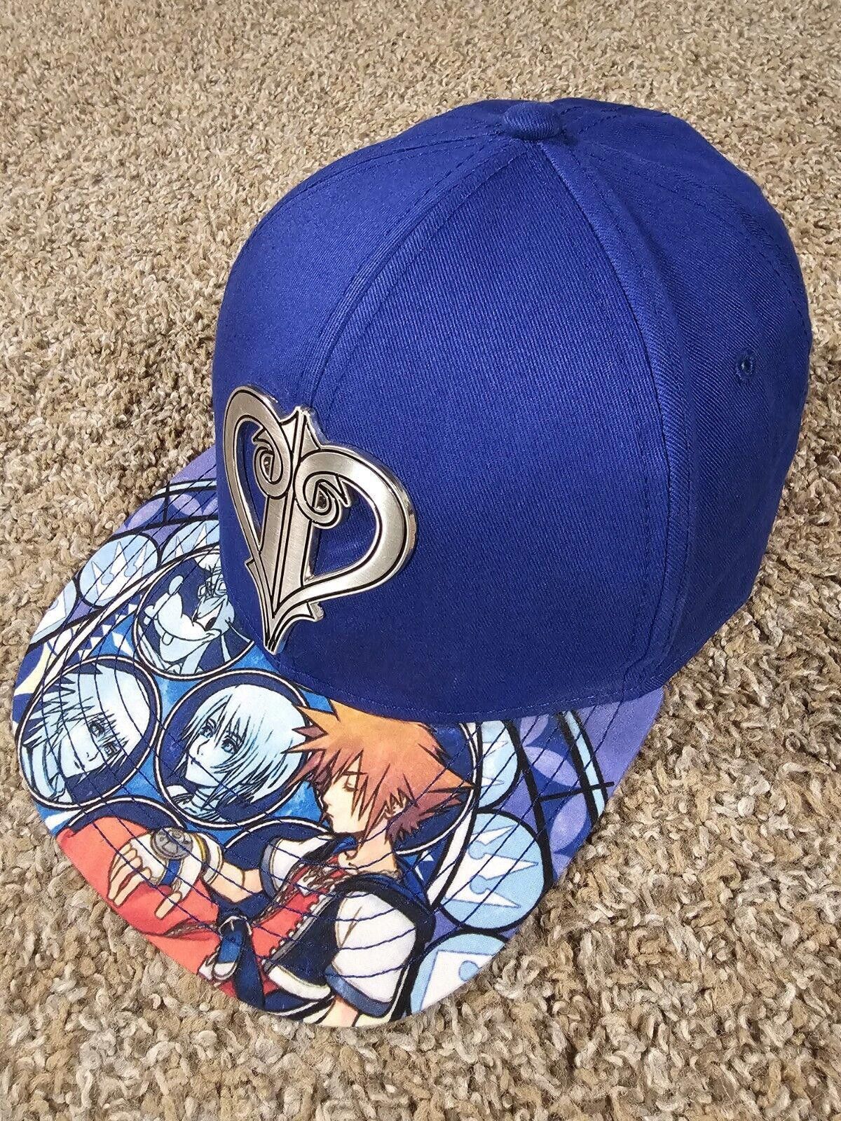 Disney Kingdom Hearts Disney Blue Hat Metal Emblem SnapBack Size ONE SIZE - 1 Thumbnail
