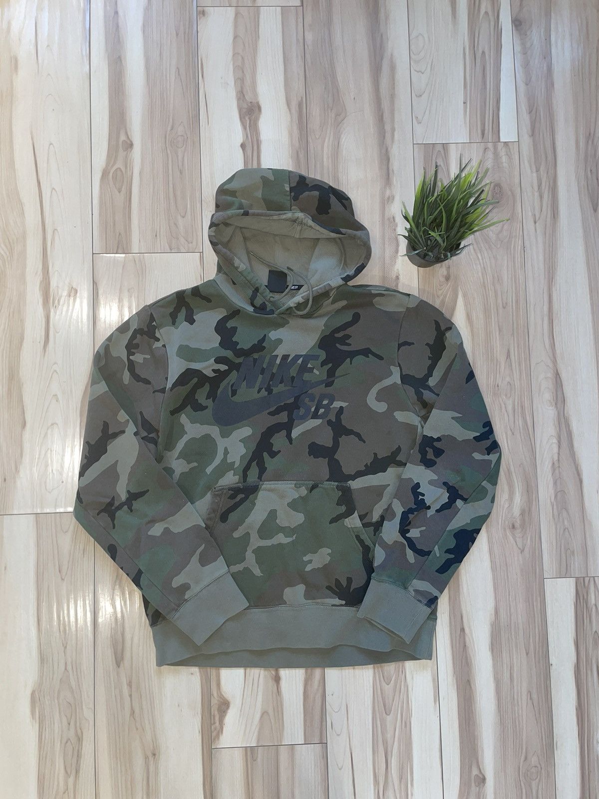 Nike × Vintage Hoodie Nike SB Camouflage Big logo Swoosh Drill Y2K Opium Size US M / EU 48-50 / 2 - 1 Thumbnail