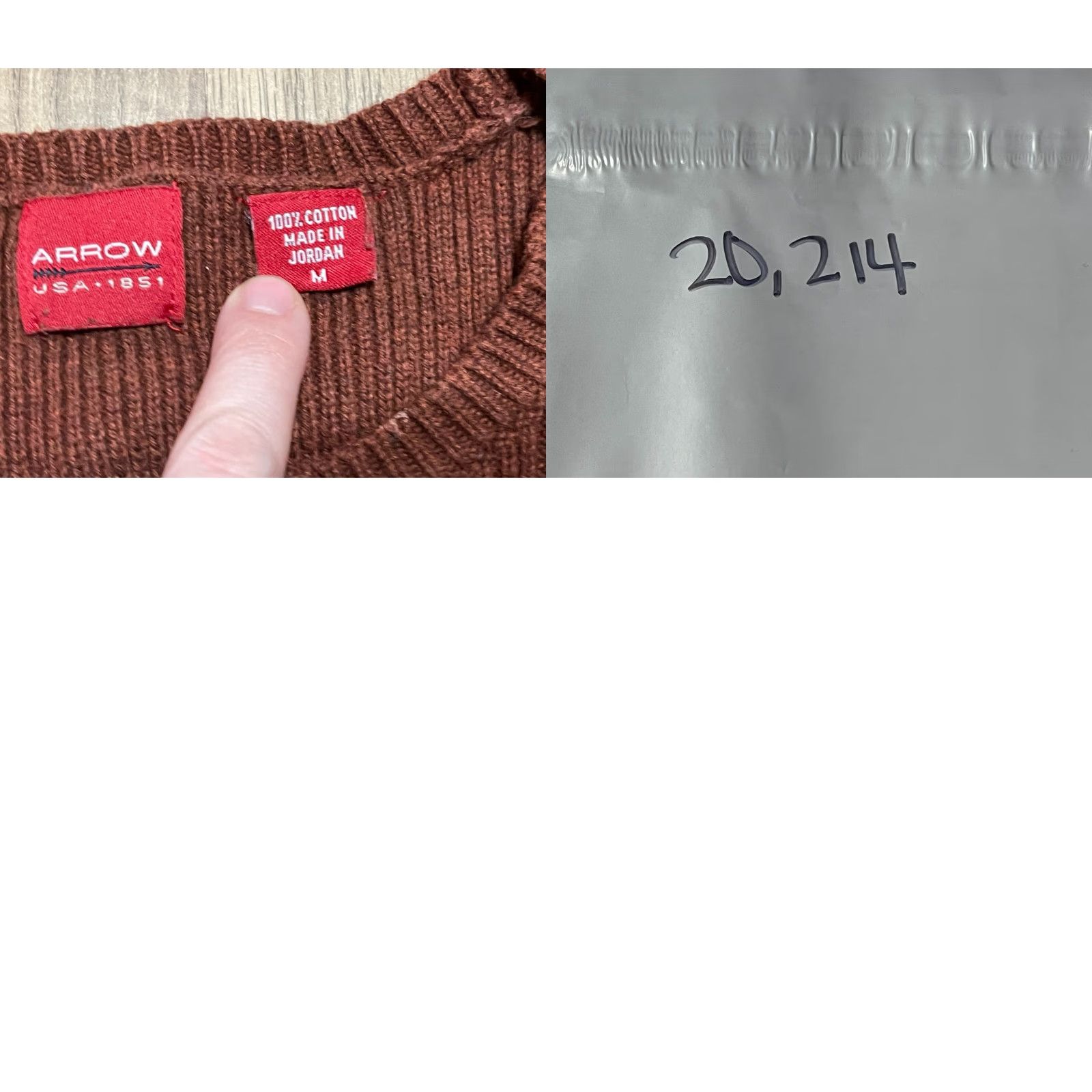 Arrow Arrow Sweater, Women's Size Medium, Brown, Long Sleeve, Pullover, Regular Fit, Knit, Arrow, Casual Shacket? Size M / US 6-8 / IT 42-44 - 8 Thumbnail