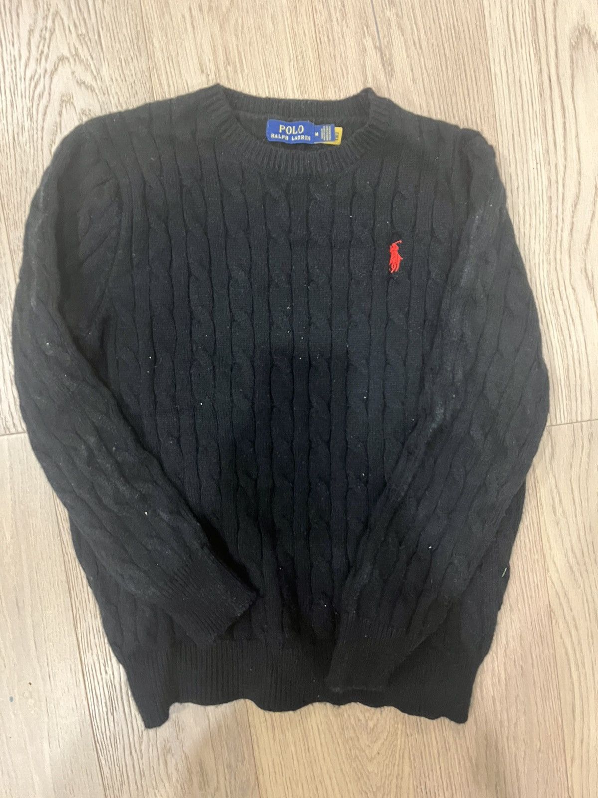 Polo Ralph Lauren Black polo raulph lauren cable lnit sweater Size US M / EU 48-50 / 2 - 1 Thumbnail
