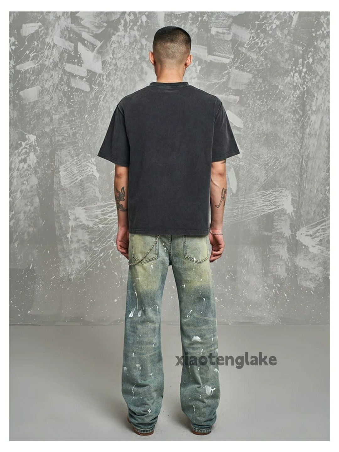 Jean × Vintage washed faded punk grunge paint rusty ripped jeans Size US 32 / EU 48 - 7 Thumbnail