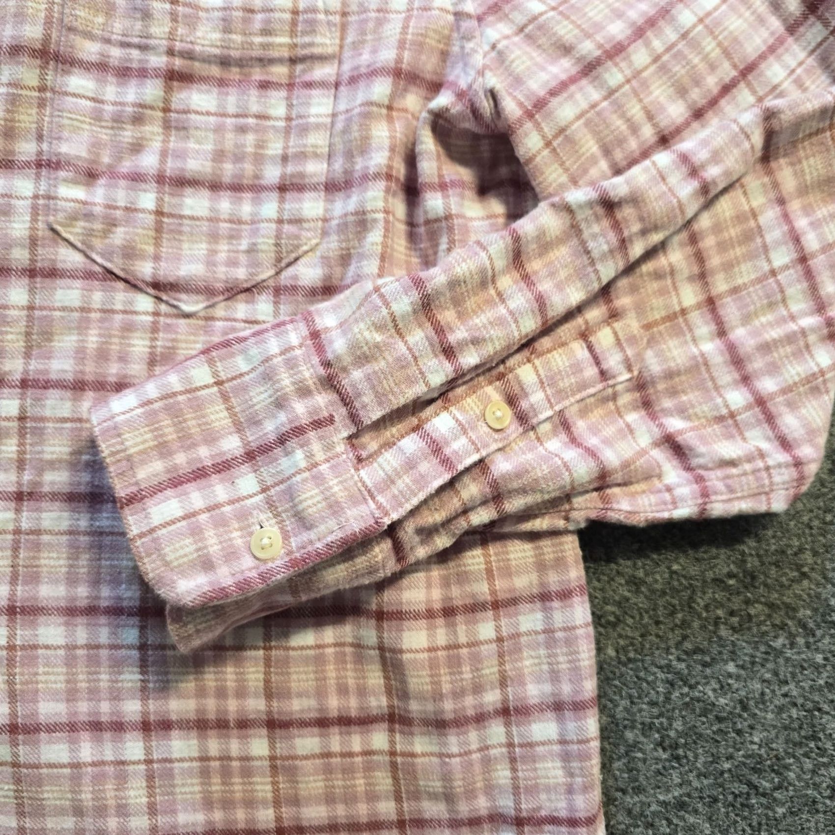 J.Crew J.CREW Top Womens Size 8 Pink White Plaid Flannel Button Classic Casual Blouse Size M / US 6-8 / IT 42-44 - 3 Thumbnail