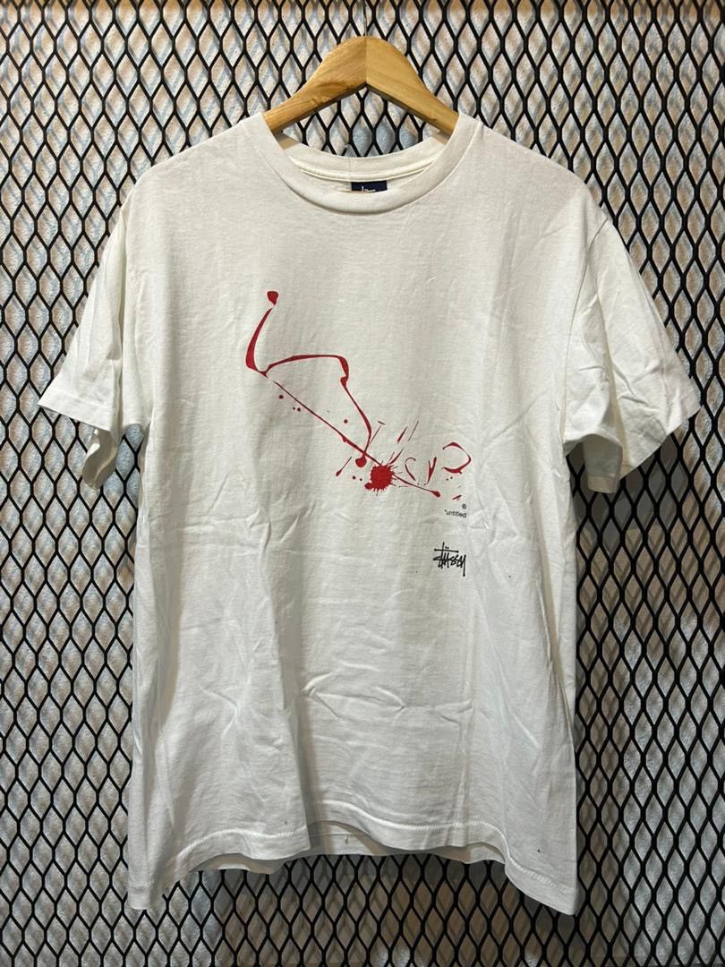 image of Stussy x Wtaps Drop Technique Tee in White, Men's (Size Large)