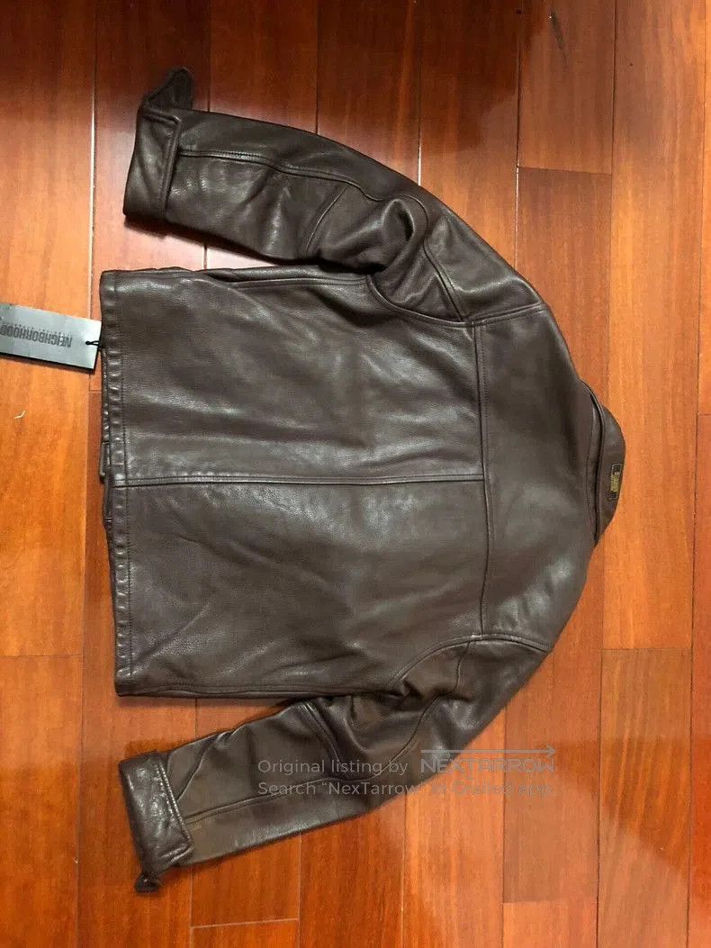 Neighborhood Neighborhood Nevada Brown Leather Jacket. Size US S / EU 44-46 / 1 - 1 Thumbnail