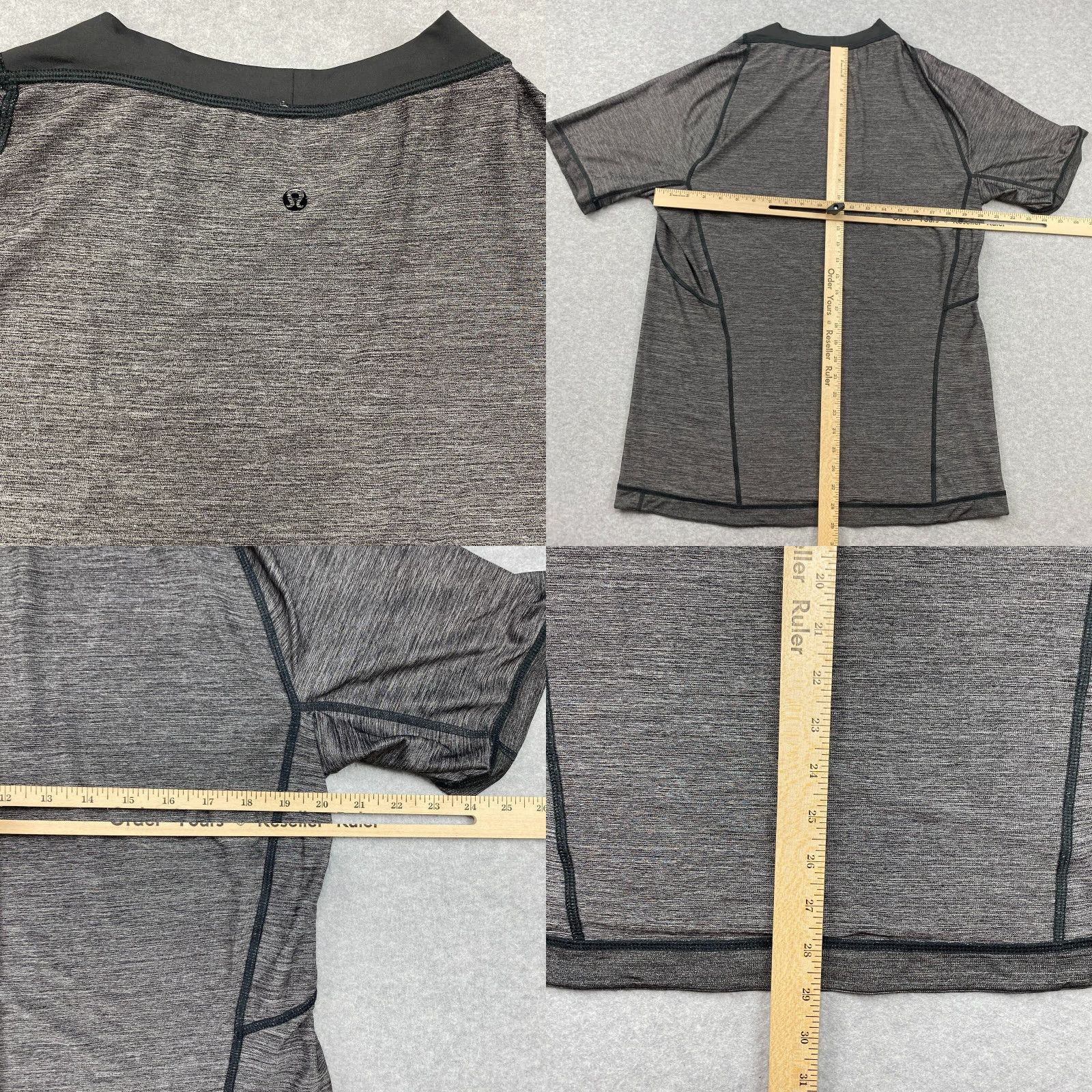 Lululemon Lululemon Reversible Shirt Mens Medium Black Heather Gray Short Sleeve Active Size US M / EU 48-50 / 2 - 8 Thumbnail