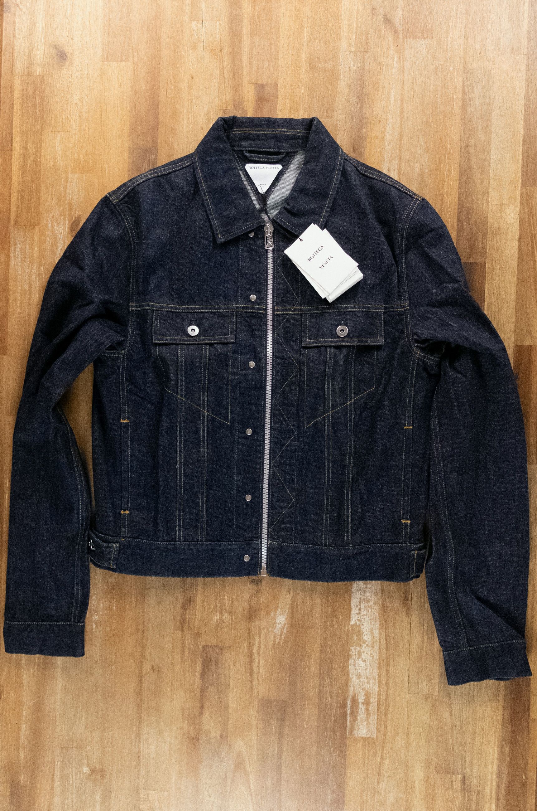 Bottega Veneta BOTTEGA VENETA navy indigo blue denim jacket Size 52 / Large Size US L / EU 52-54 / 3 - 4 Thumbnail
