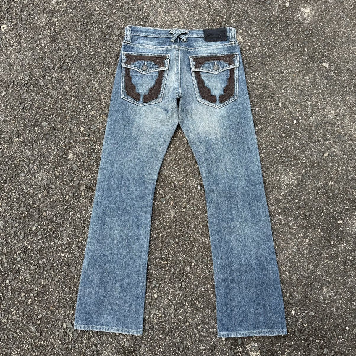 Japanese Brand W31 VINTAGE TRIM FLARE FADED DENIM JEAN PANTS Size US 31 - 2 Thumbnail