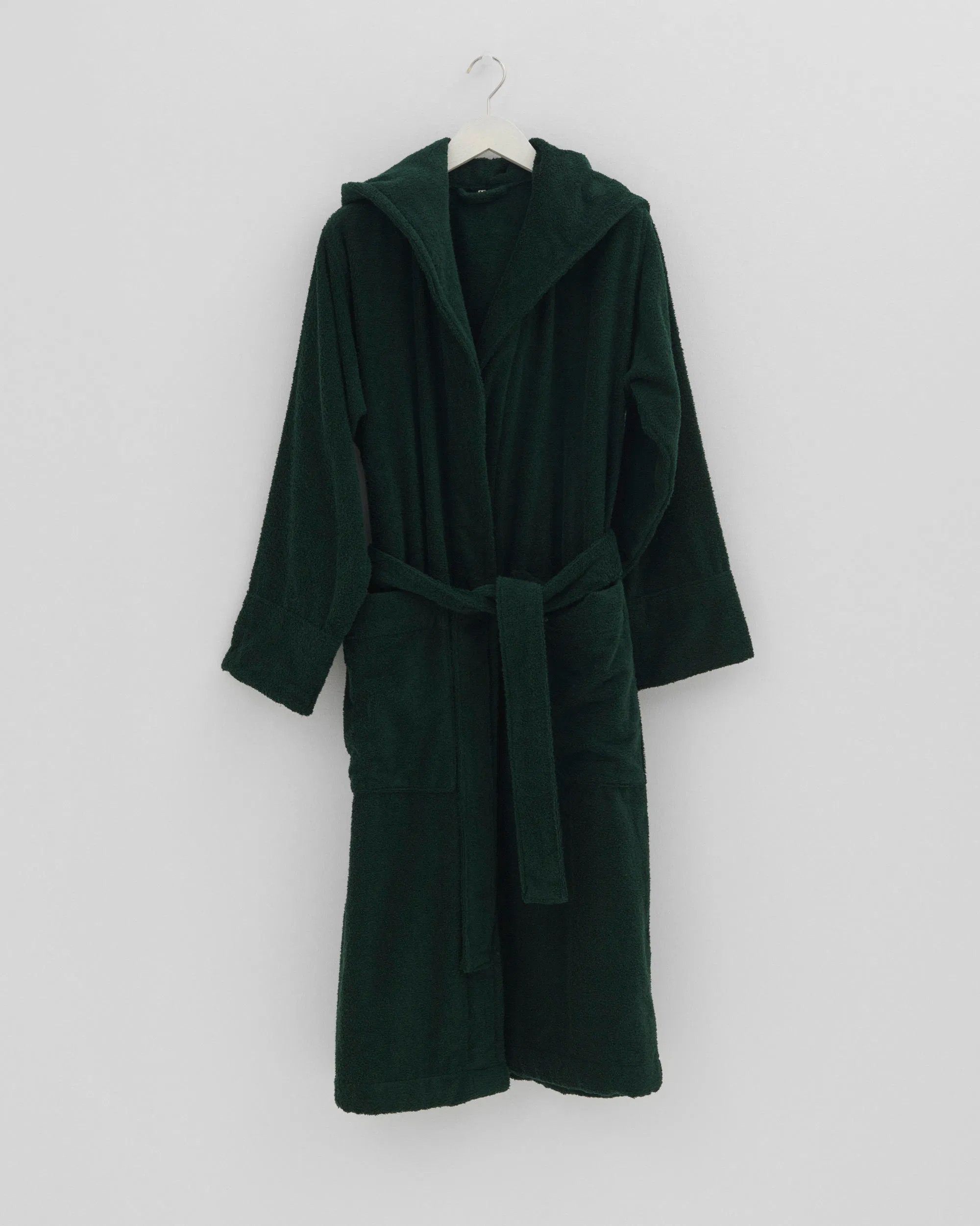Tekla o1mle0325 Unisex Hooded Bathrobe in Forest Green Size US XS / EU 42 / 0 - 1 Thumbnail