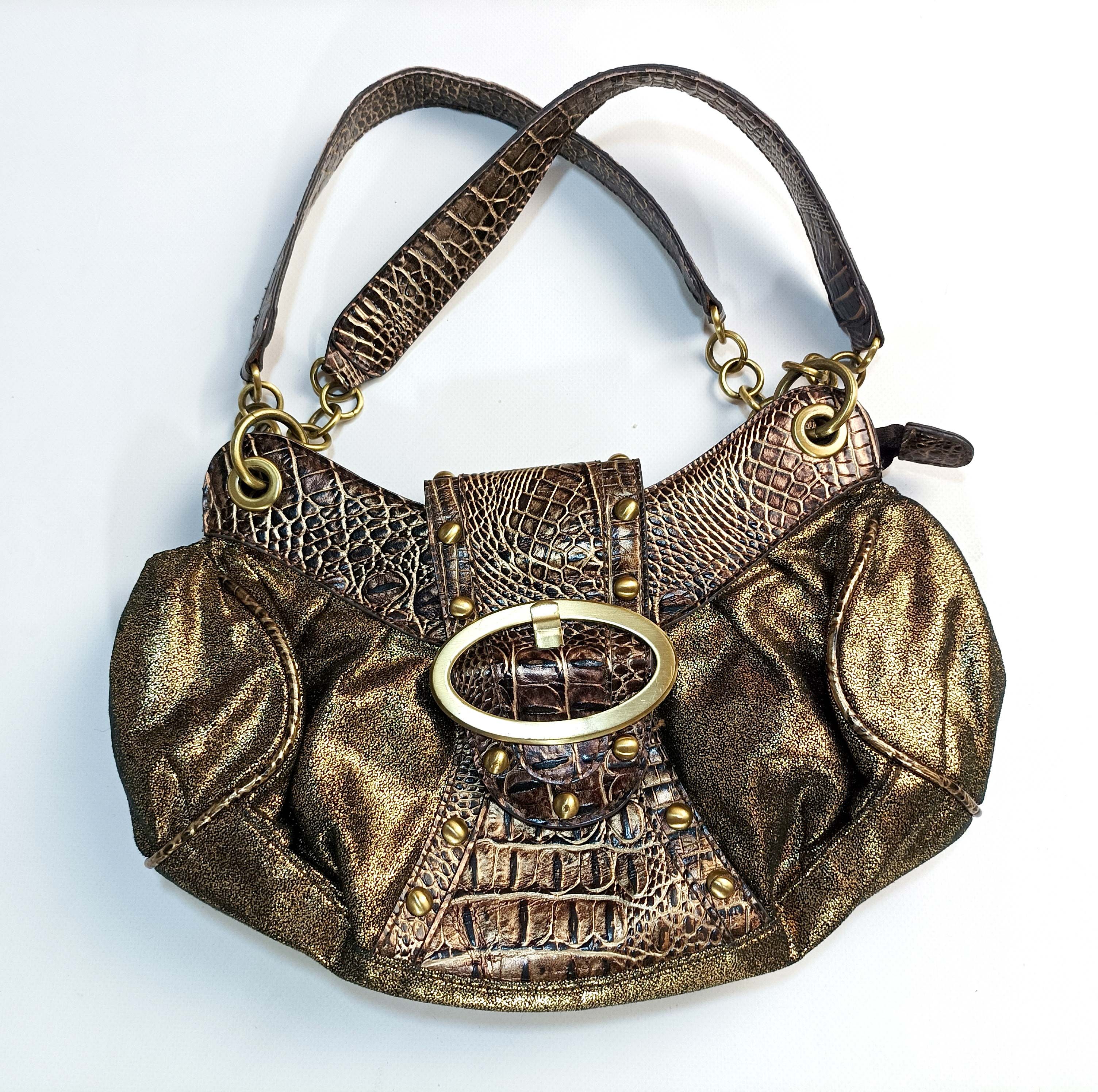 Guess STAR by Julien Macdonald Bronze Embossed Shoulder Handbag Size ONE SIZE - 1 Thumbnail