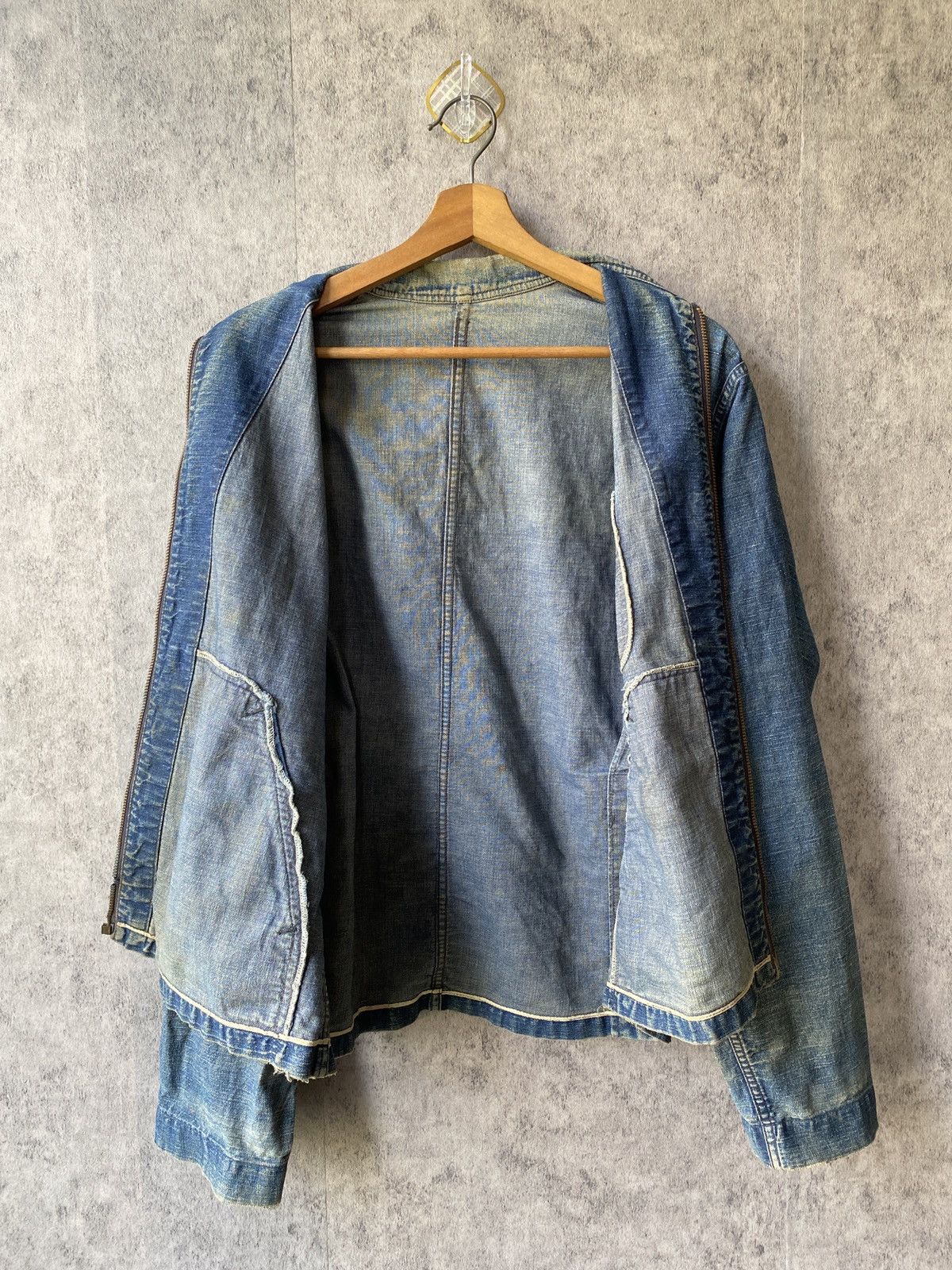 Naval Clothing Factory Vintage 50’s WMH HOFFMAN CONE MILLS Distressed Navy Jacket Size US L / EU 52-54 / 3 - 5 Thumbnail
