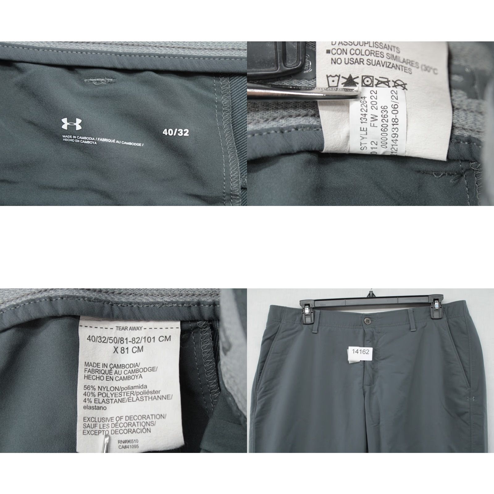 Under Armour Under Armour UA Match Play Pants Mens 38x31 Gray Golf Performance Stretch Size US 38 / EU 54 - 8 Thumbnail