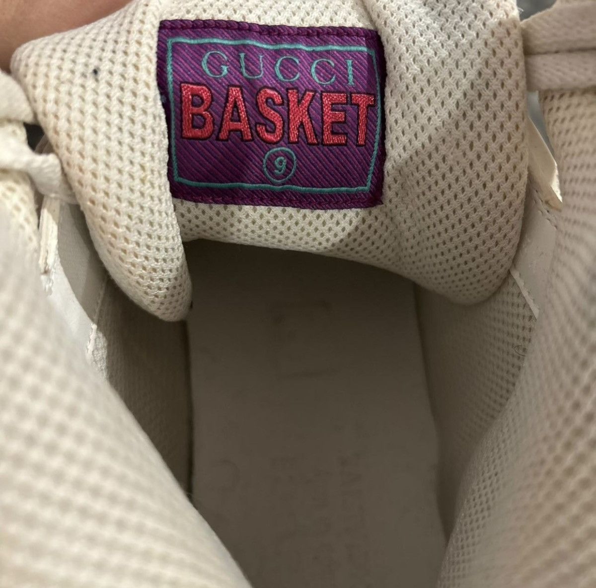 Gucci Gucci Basket High Top White Demetra Sneakers Size US 9 / EU 42 - 5 Thumbnail