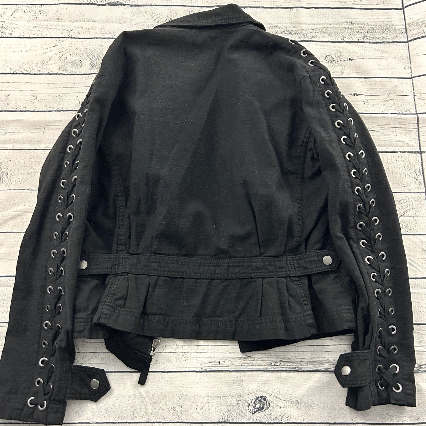Free People Free People Jacket Women's XS Black Full Zip Grunge Basic Jacket Size XS / US 0-2 / IT 36-38 - 5 Thumbnail