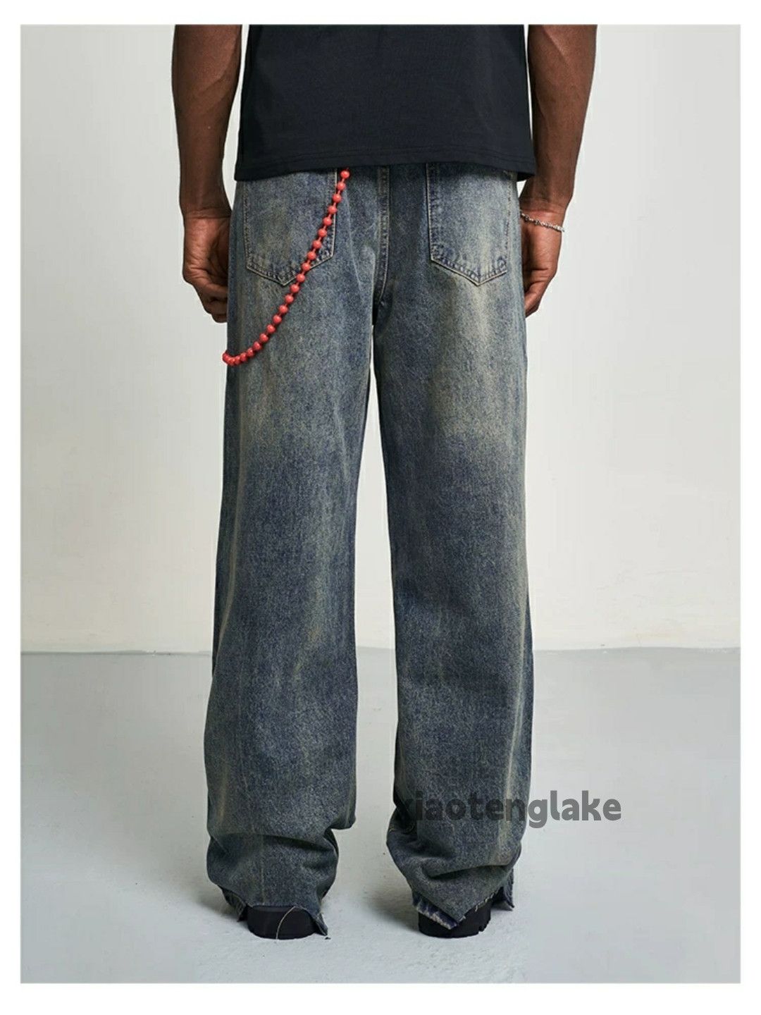 Jean × Vintage washed faded cleanfit yuppie loose baggy jeans Size US 32 / EU 48 - 4 Thumbnail