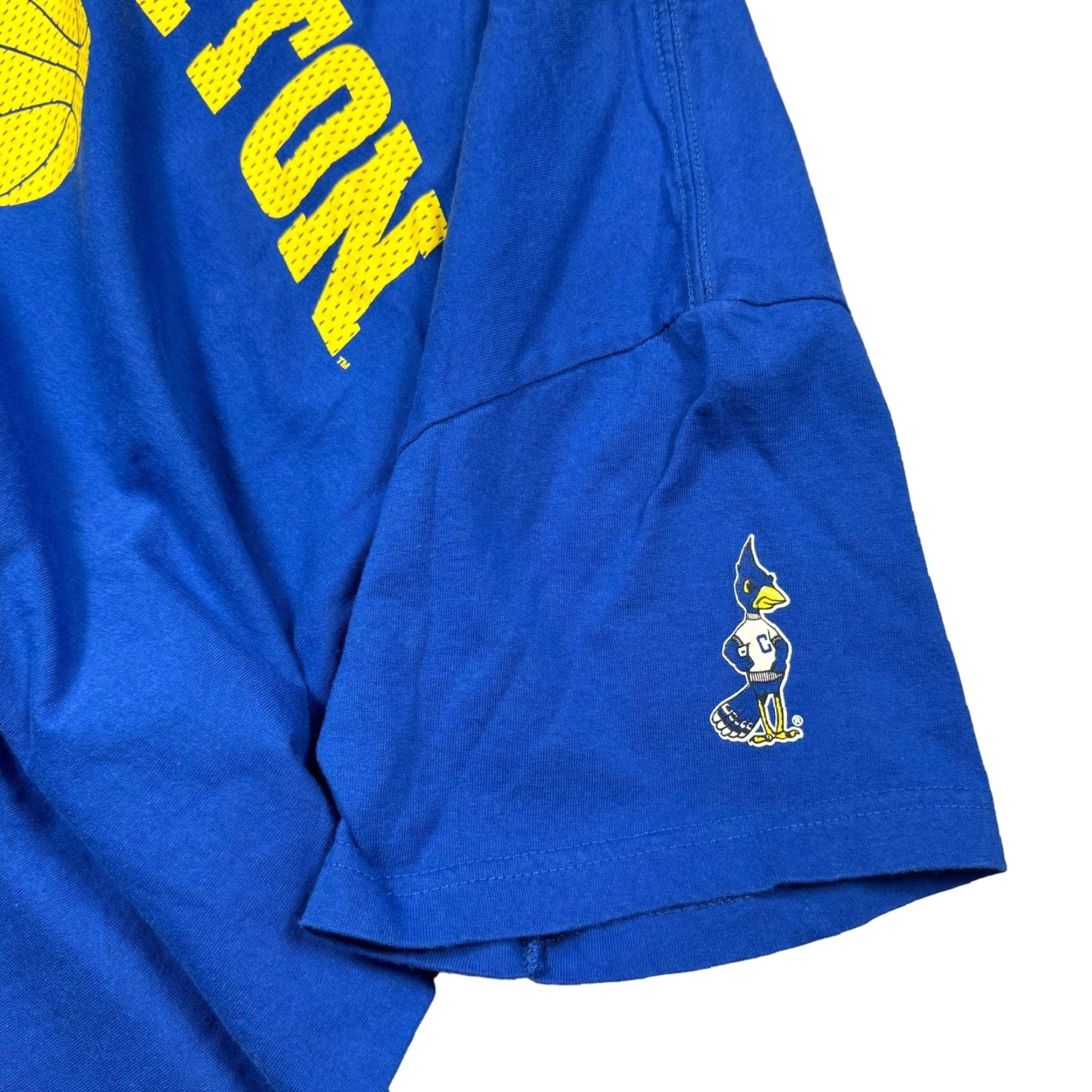 Vintage VINTAGE Creighton Shirt Mens XL Puff Print Blue Yellow Basketball Bluejays Shirt 90s Men’s Crew Neck Cotton Graphic Print Short Sleeve Sports Mens Size US XL / EU 56 / 4 - 7 Thumbnail