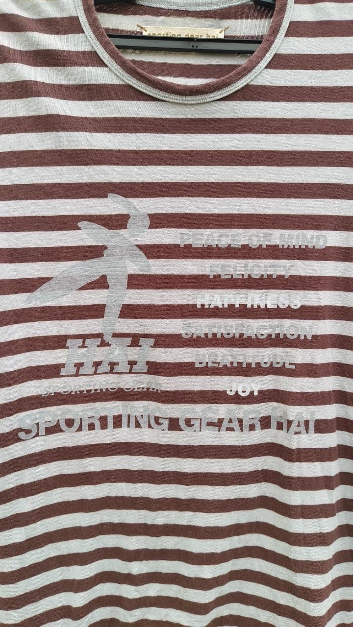 Hai Sporting Gear × Issey Miyake Vintage Hai Sporting Gear tshirt long sleeve Stripe Size L / US 10 / IT 46 - 3 Thumbnail