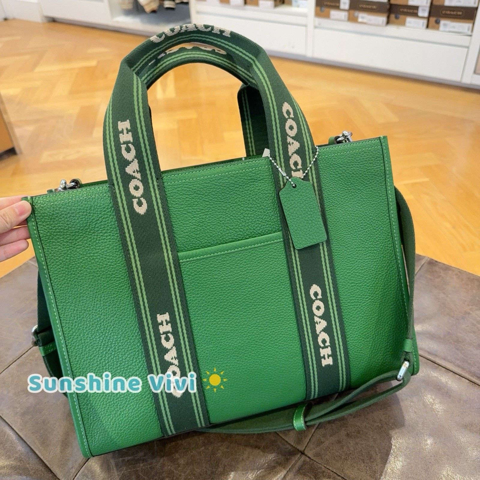 Coach NWT Coach CBM10 Smith Tote Bag Leather And Webbing Kelly Size ONE SIZE - 1 Thumbnail