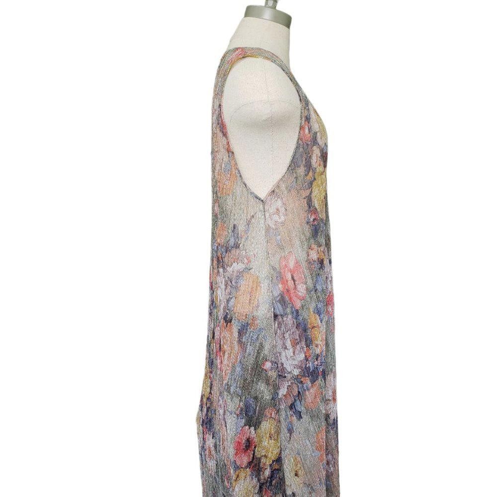Zara CT341 Zara Floral A-symmetrical Dress L Size L / US 10 / IT 46 - 2 Thumbnail