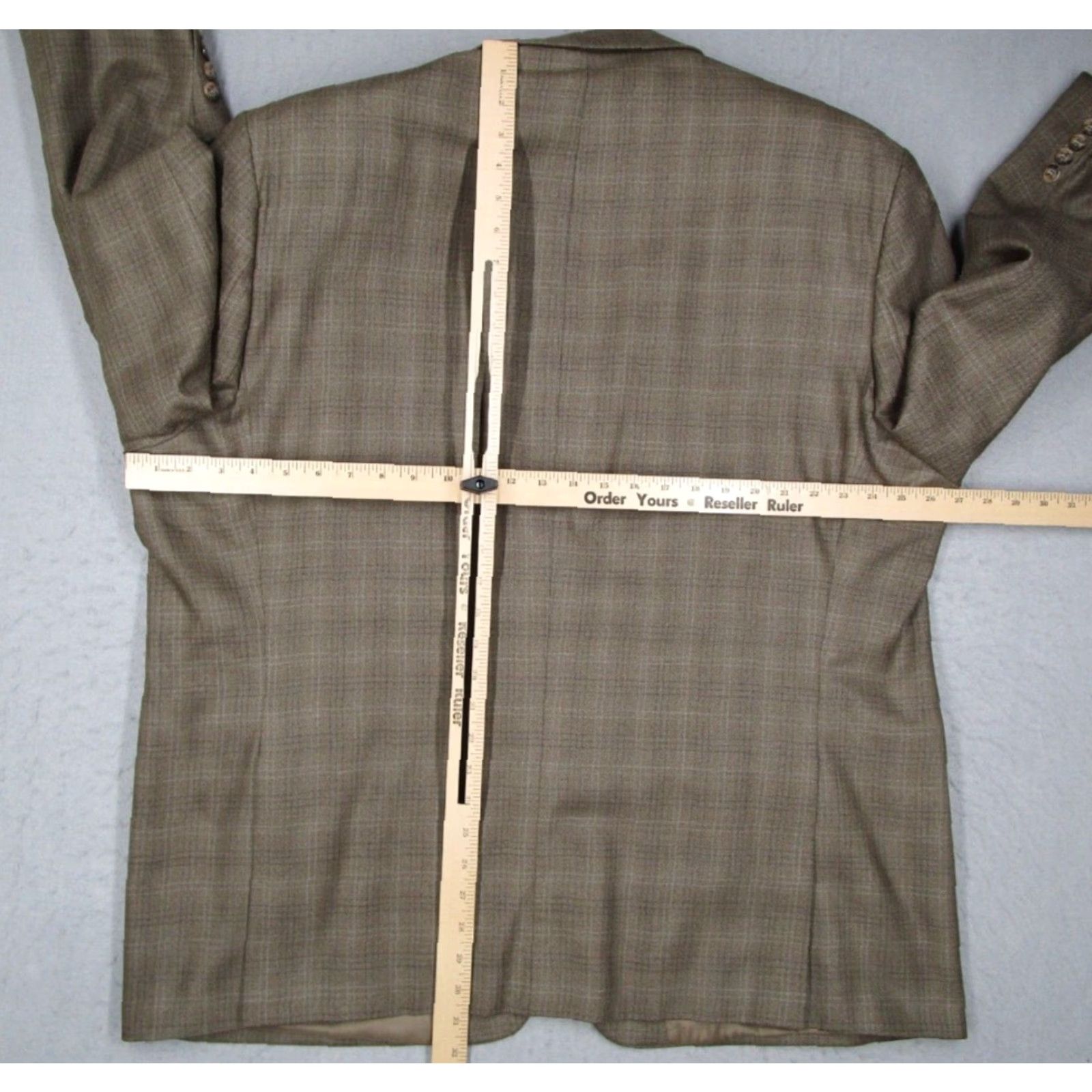 Ralph Lauren Lauren Ralph Lauren Blazer 50 Regular Brown Wool Silk 2 Button Work Jacket Mens Size 50R - 6 Thumbnail