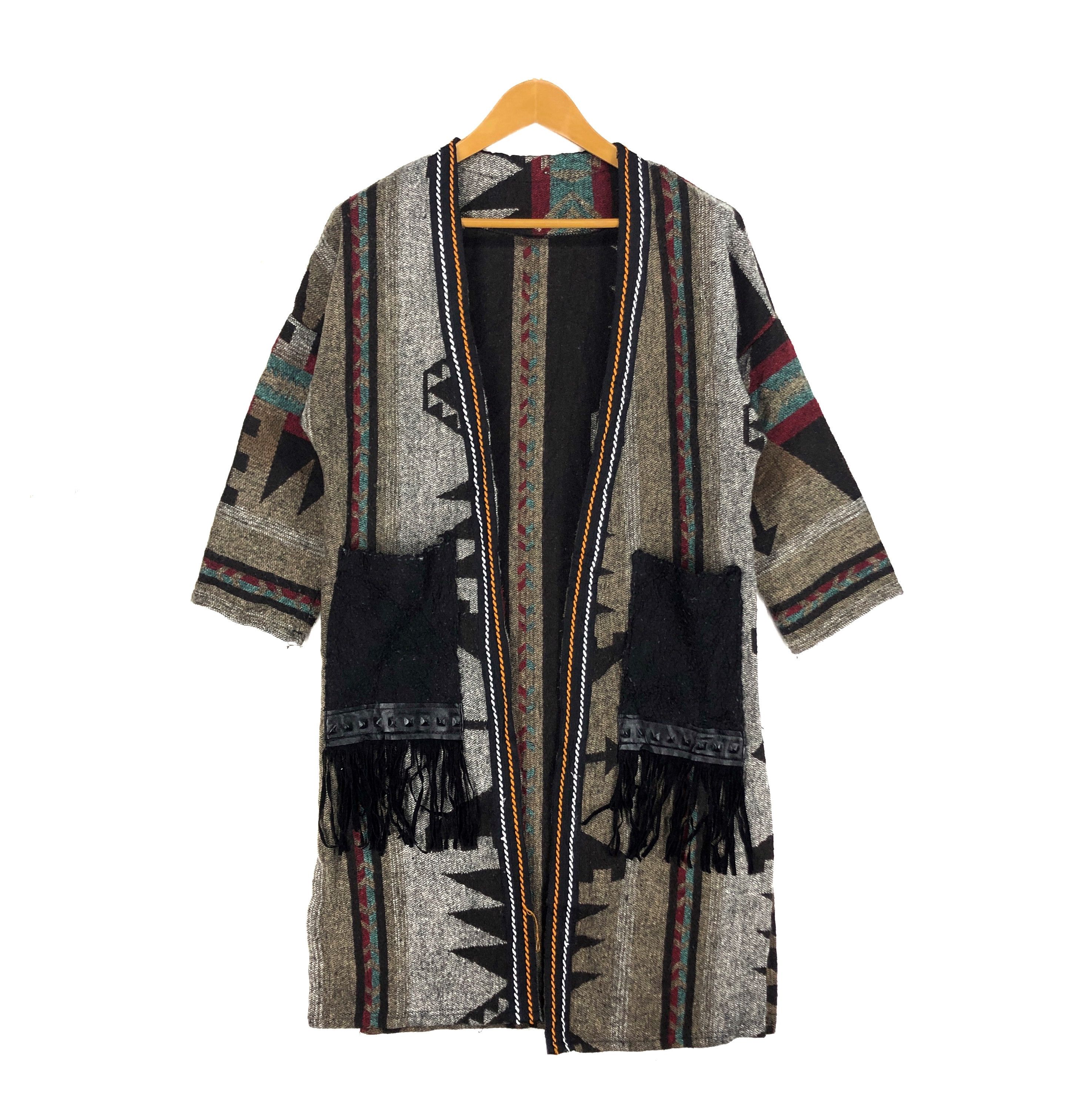 Japanese Brand Swing Robe Jacket Aztec Design #2519-88 Size US S / EU 44-46 / 1 - 2 Thumbnail