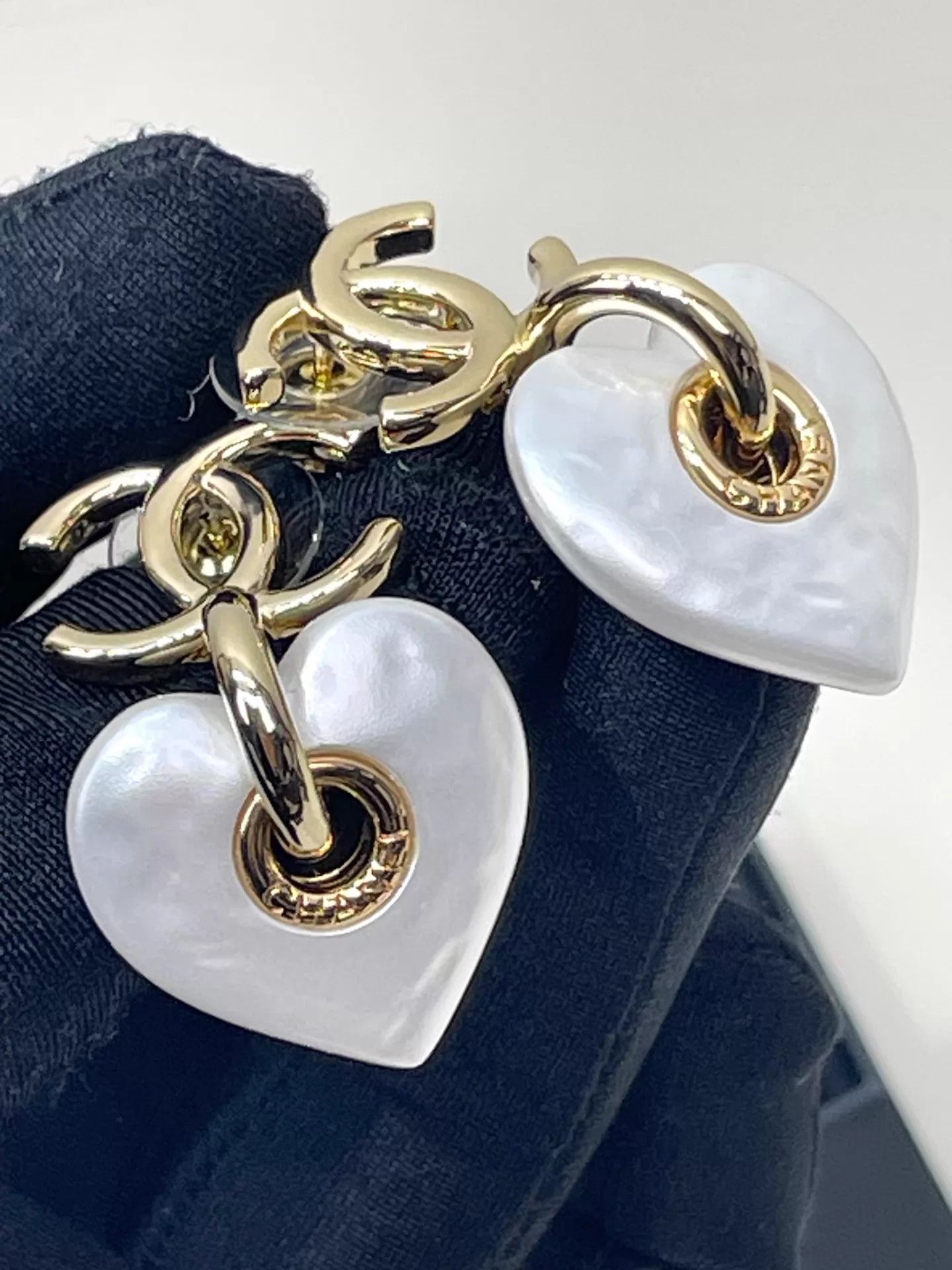 Chanel Chanel 24P Heart CC Stud Earrings 98 New Authentic Size ONE SIZE - 7 Thumbnail