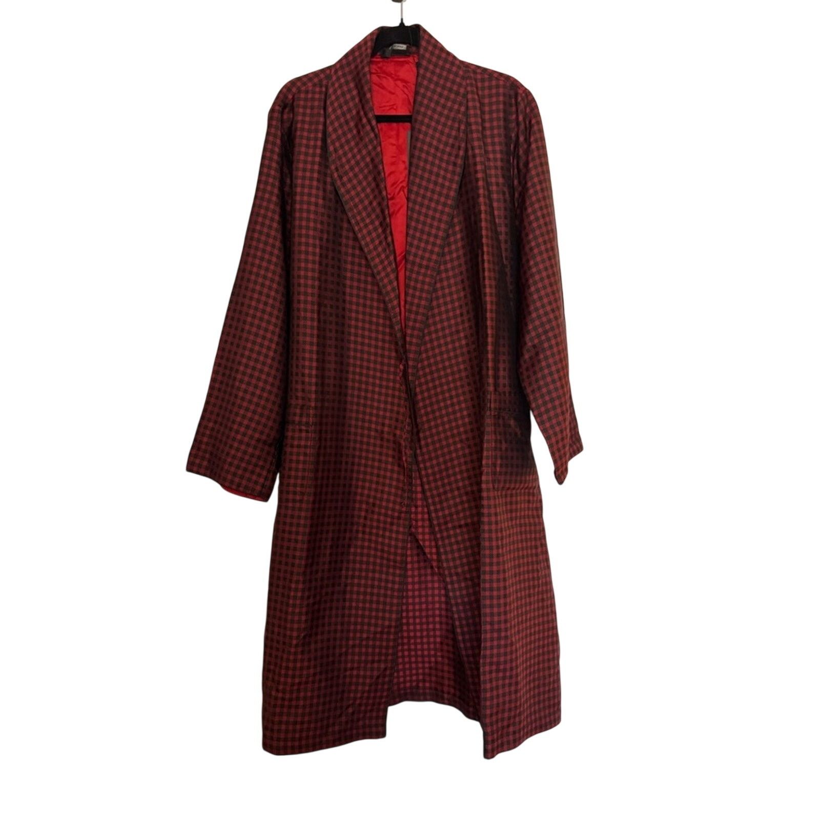 Prada Prada Men’s Silk Red and Black Checkered Robe NWT Size US M / EU 48-50 / 2 - 1 Thumbnail