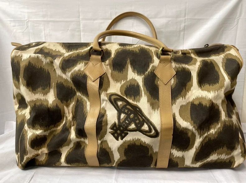 Vivienne Westwood Vivienne Westwood Brown leopard print Saturn canvas patch Size ONE SIZE - 1 Thumbnail