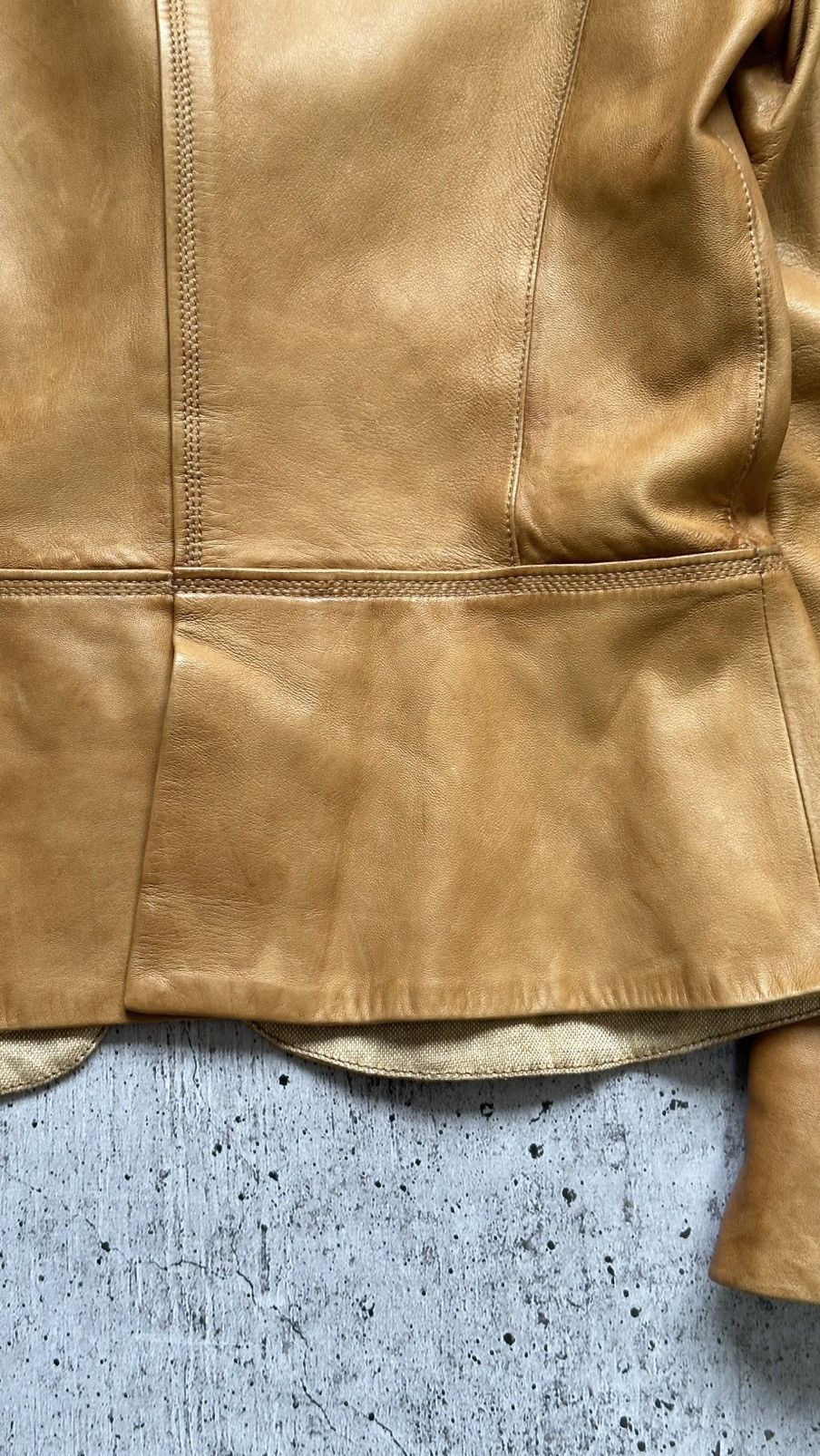 Brunello Cucinelli Women's Brunello Cucinelli Vintage Leather Blazer Jacket Size M / US 6-8 / IT 42-44 - 23 Thumbnail