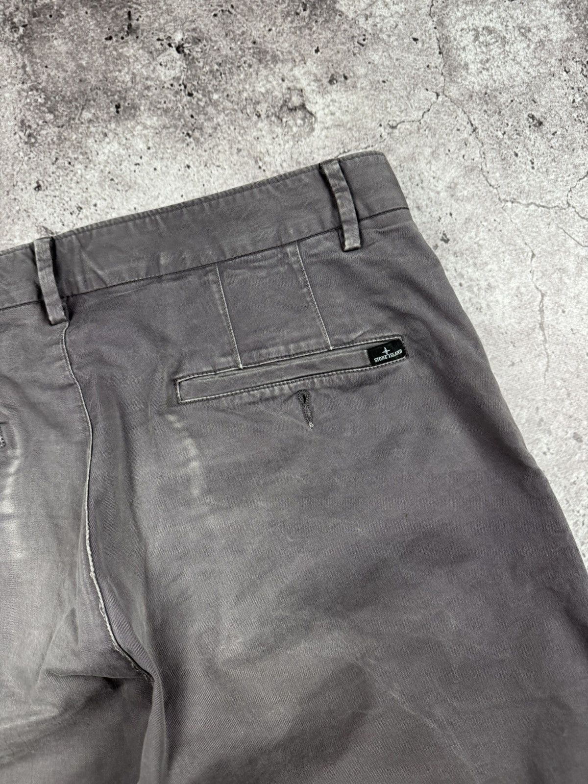 Stone Island Vintage Stone Island Faded Garment Dyed Pants Chinos Distres Size US 33 - 3 Thumbnail