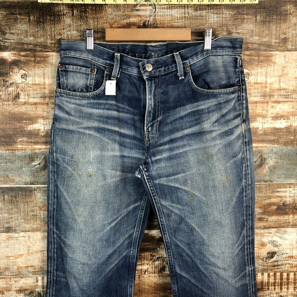 Levi's DL Levis 502 selvedge Blue Denim Pants #C128 Size US 34 / EU 50 - 4 Thumbnail
