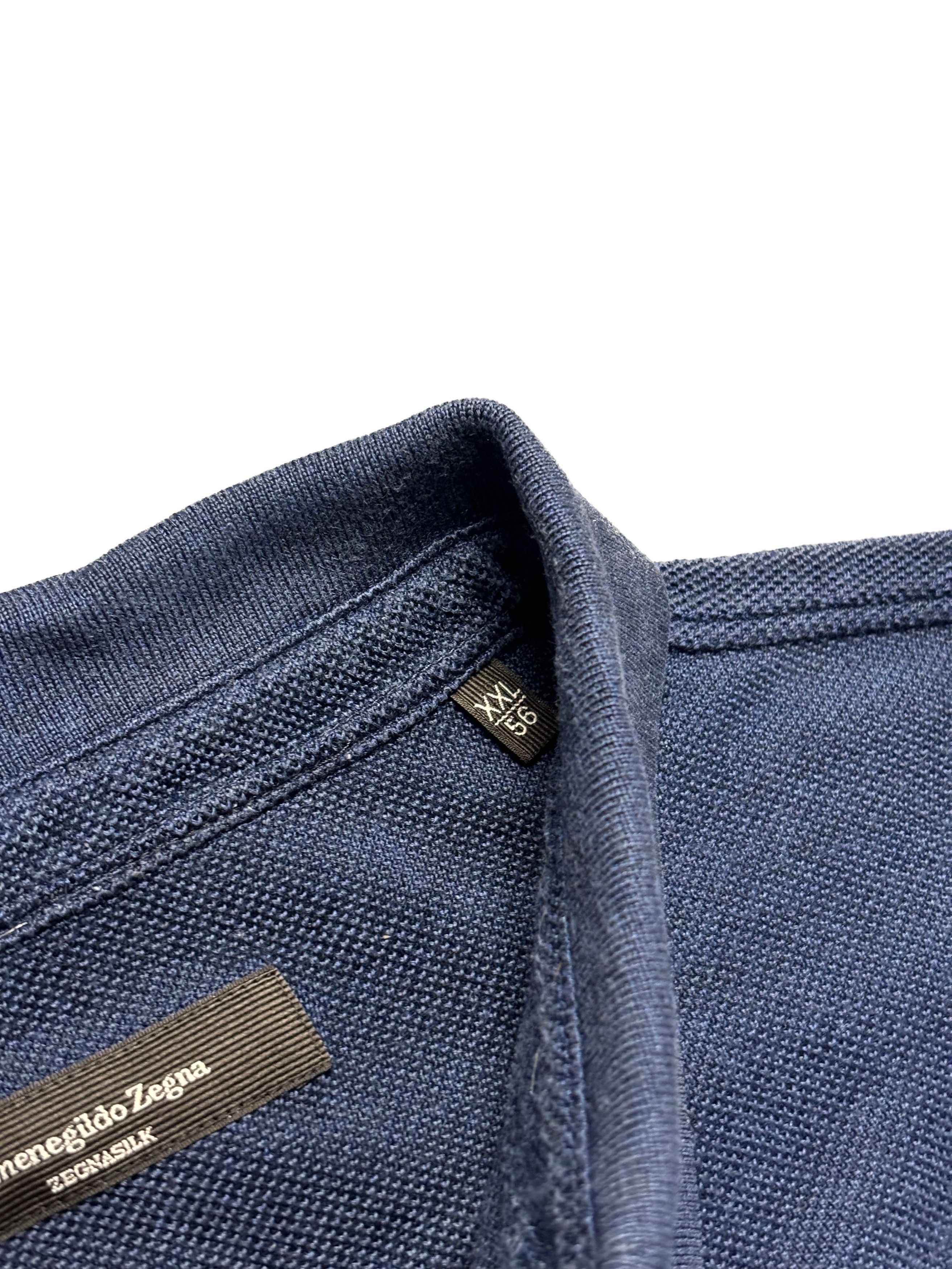 Ermenegildo Zegna Ermenegildo Zegna Silk Boxy Polo Size US XXL / EU 58 / 5 - 6 Thumbnail