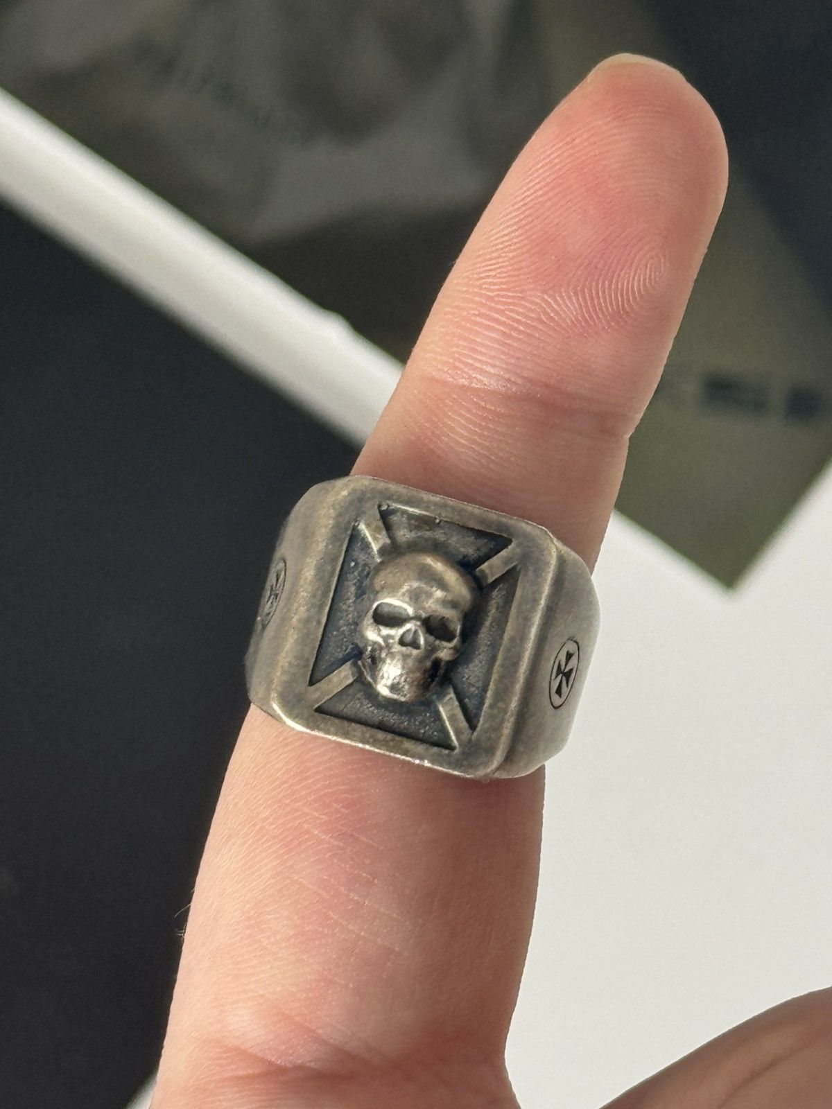 Vetements ✅Vetements Silver Skull Skeleton ring M Size ONE SIZE - 4 Thumbnail