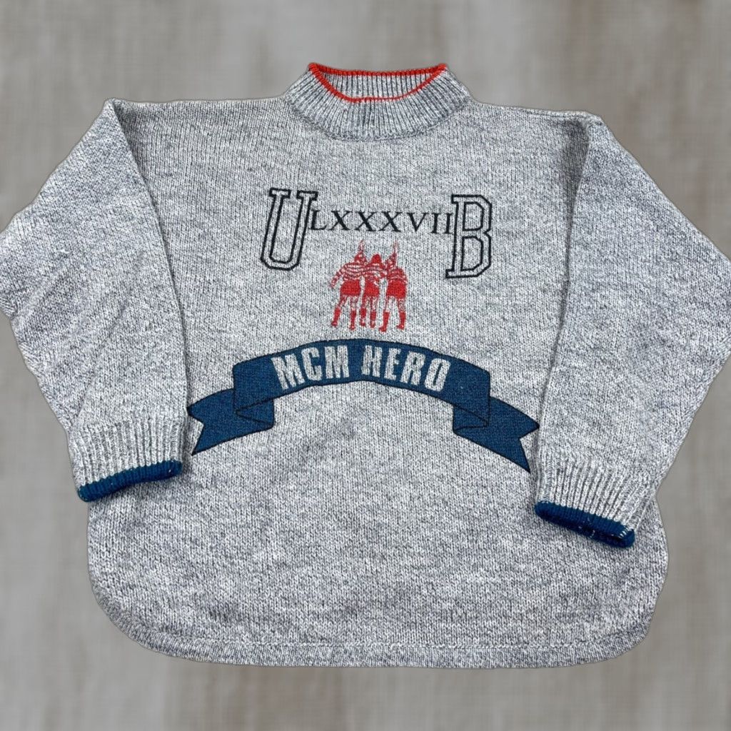 Vintage VINTAGE Union Bay Sweater Shirt Adult Men XL Gray 80s 90s Chunky-Knit Logo Modern Retro Mens Size US XL / EU 56 / 4 - 1 Thumbnail