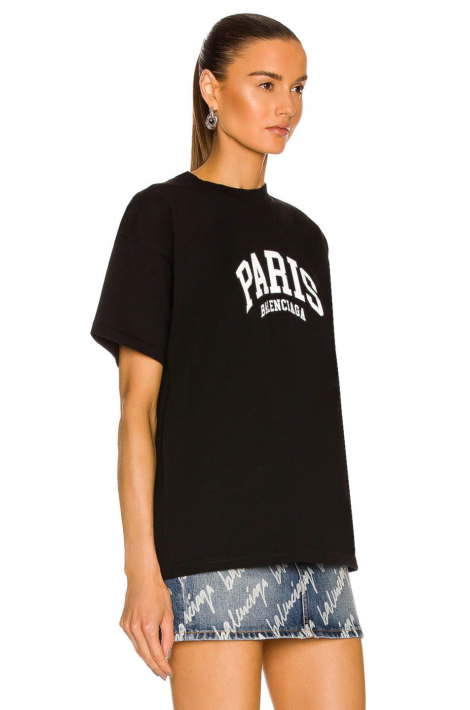 Balenciaga o1s1wg111024 Cities Paris T-Shirt Medium in Black Size XL / US 12-14 / IT 48-50 - 5 Thumbnail