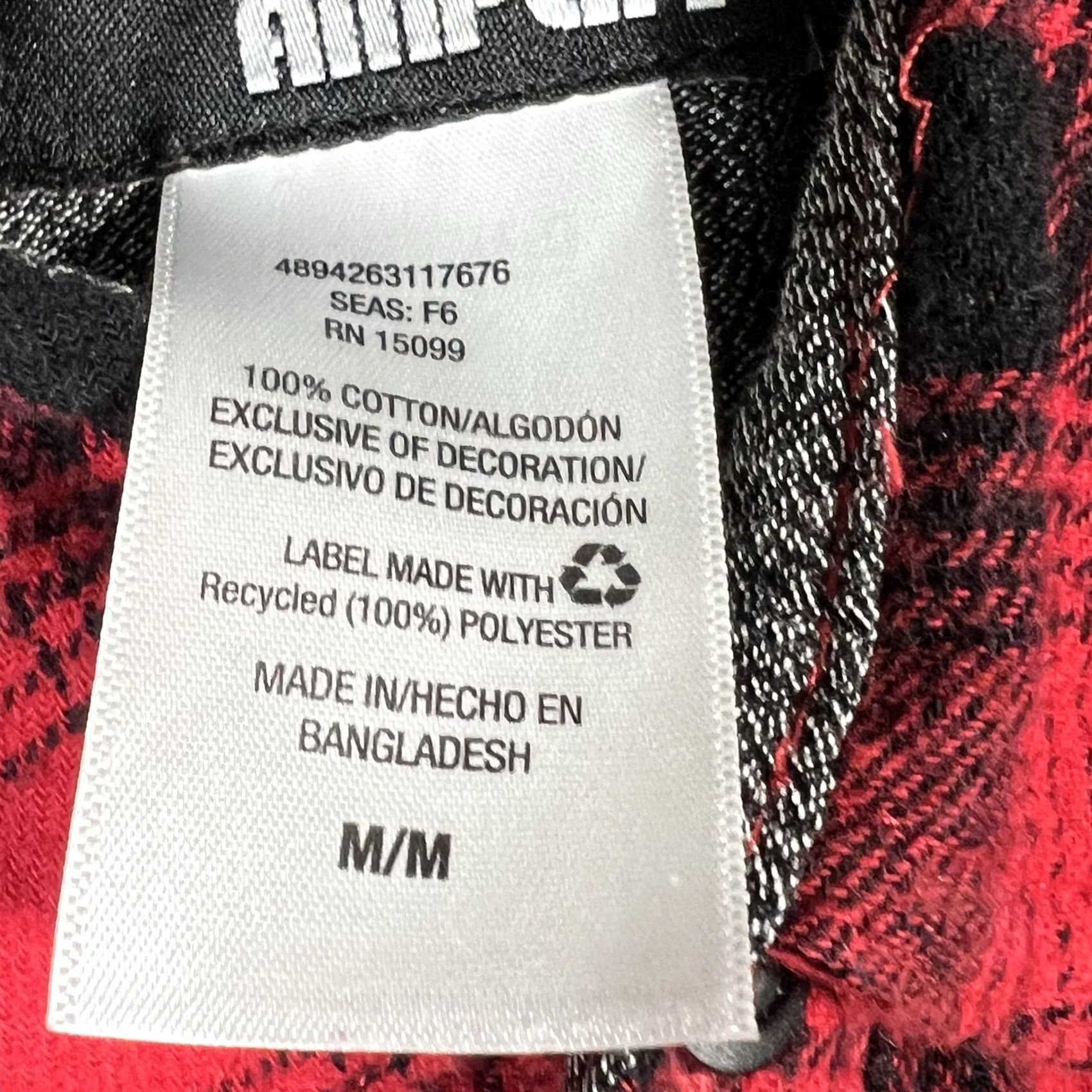 Brandblack VINTAGE Women’s Amp Buffalo Plaid Flannel Red And Black Flannel Shirt Button-Up M Women Red Plaid Medium Size M / US 6-8 / IT 42-44 - 4 Thumbnail