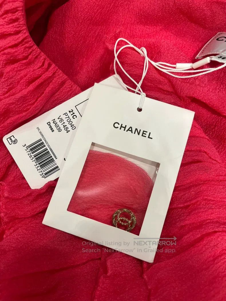 Chanel Chanel 21-year-old rose-red ruffled dress Size XS / US 0-2 / IT 36-38 - 4 Thumbnail