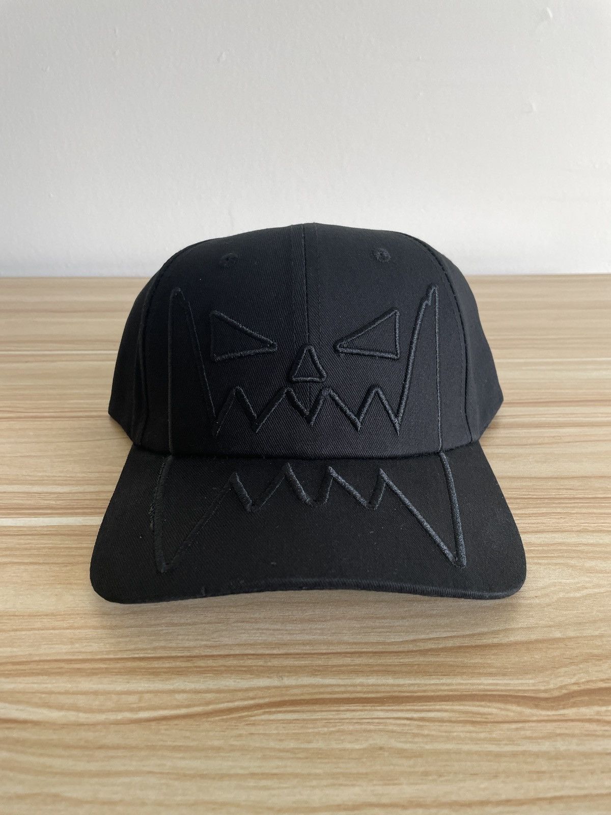 Asspizza Asspizza Face Velcro Hat (Black/Black) Size ONE SIZE - 1 Thumbnail