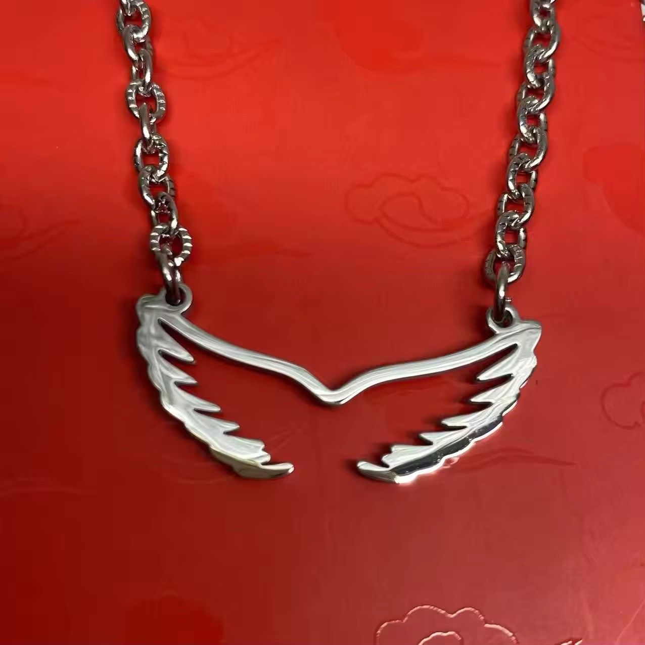 Jewelry Stainless Steel Wings Necklace Size ONE SIZE - 3 Thumbnail