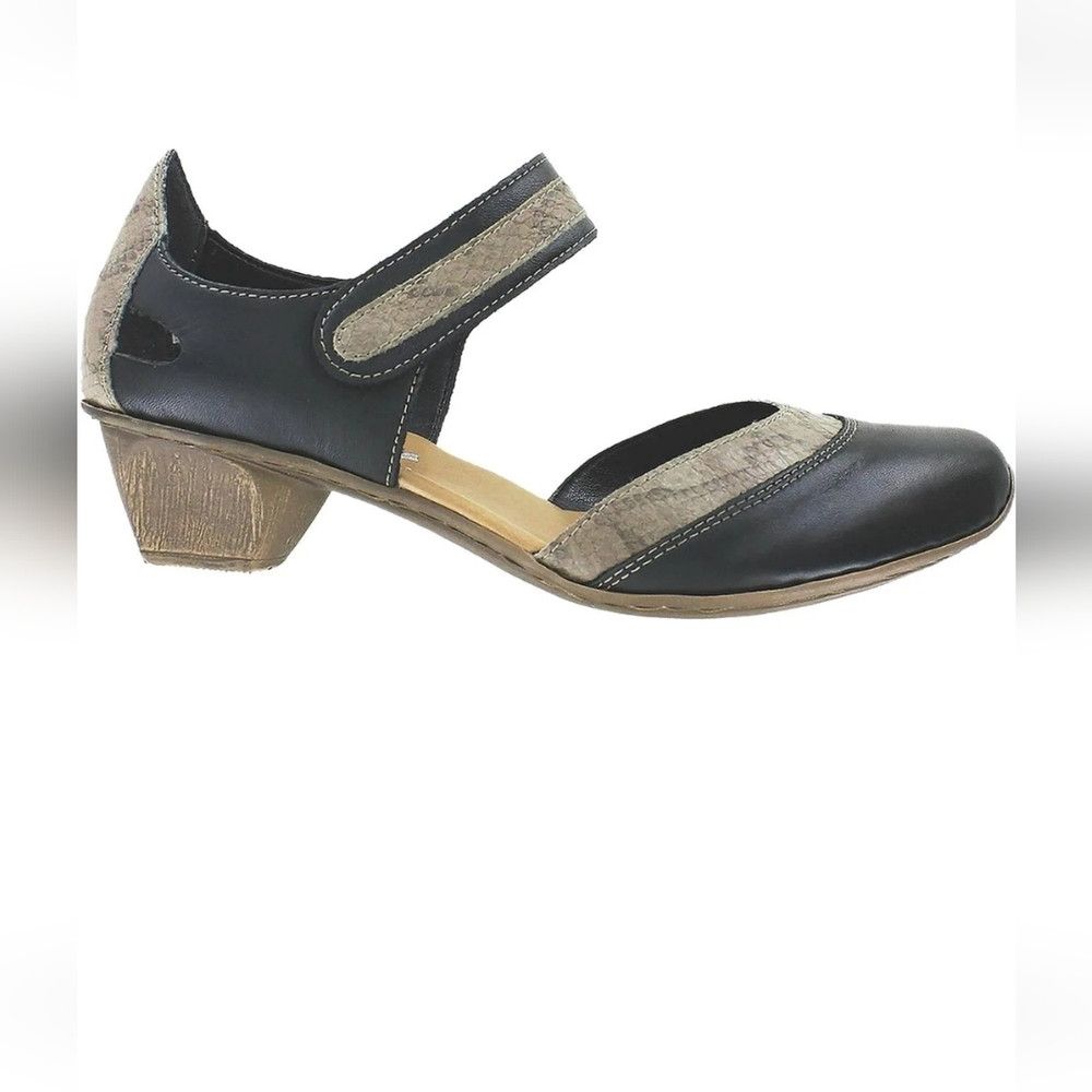Rieker RIEKER | 49780-00 Mirjam 80 Cristallino Black Reptile Leath Size US 10 / IT 40 - 1 Thumbnail